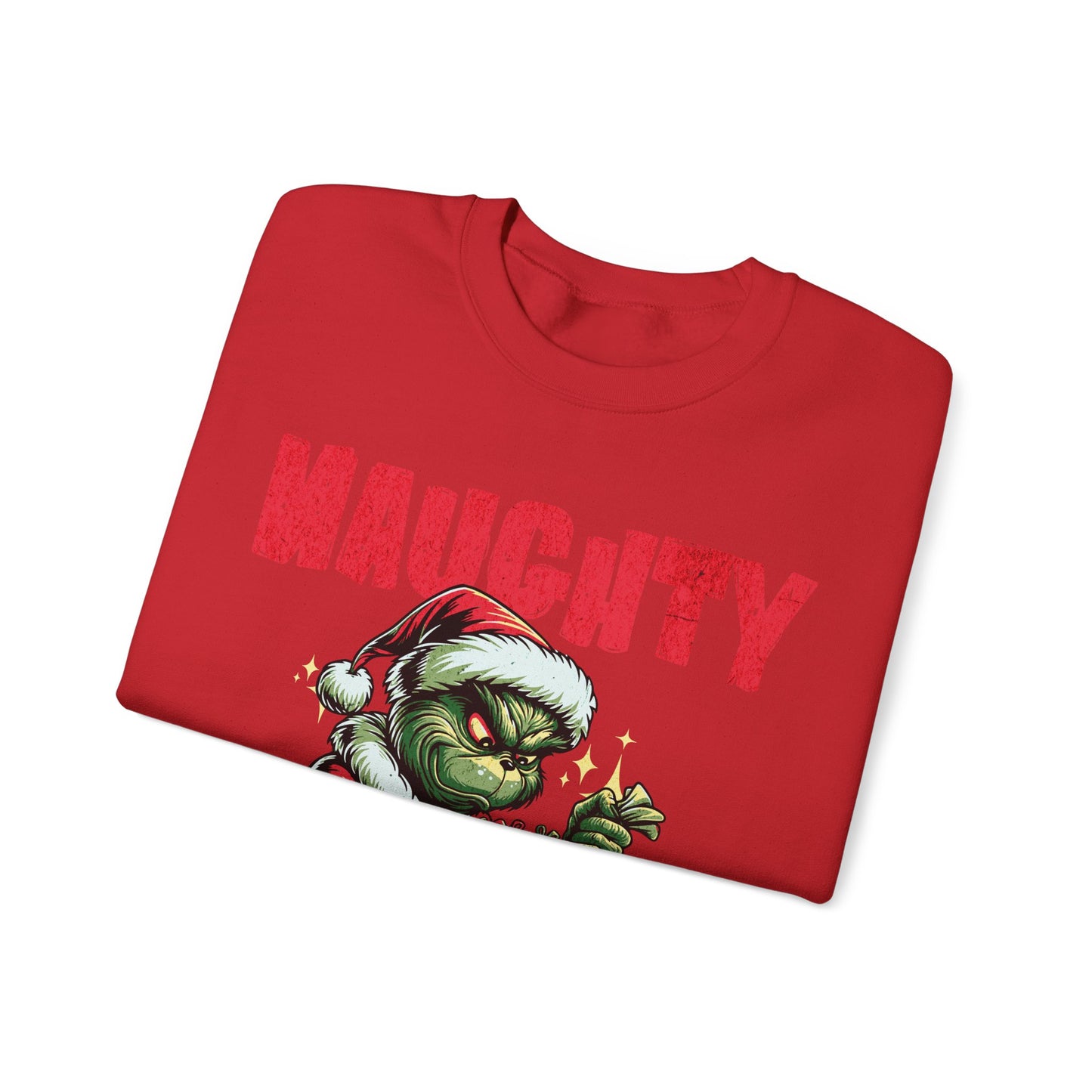 Grinch Crewneck Sweatshirt - Mr Grinch Holding a Bag of Gifts