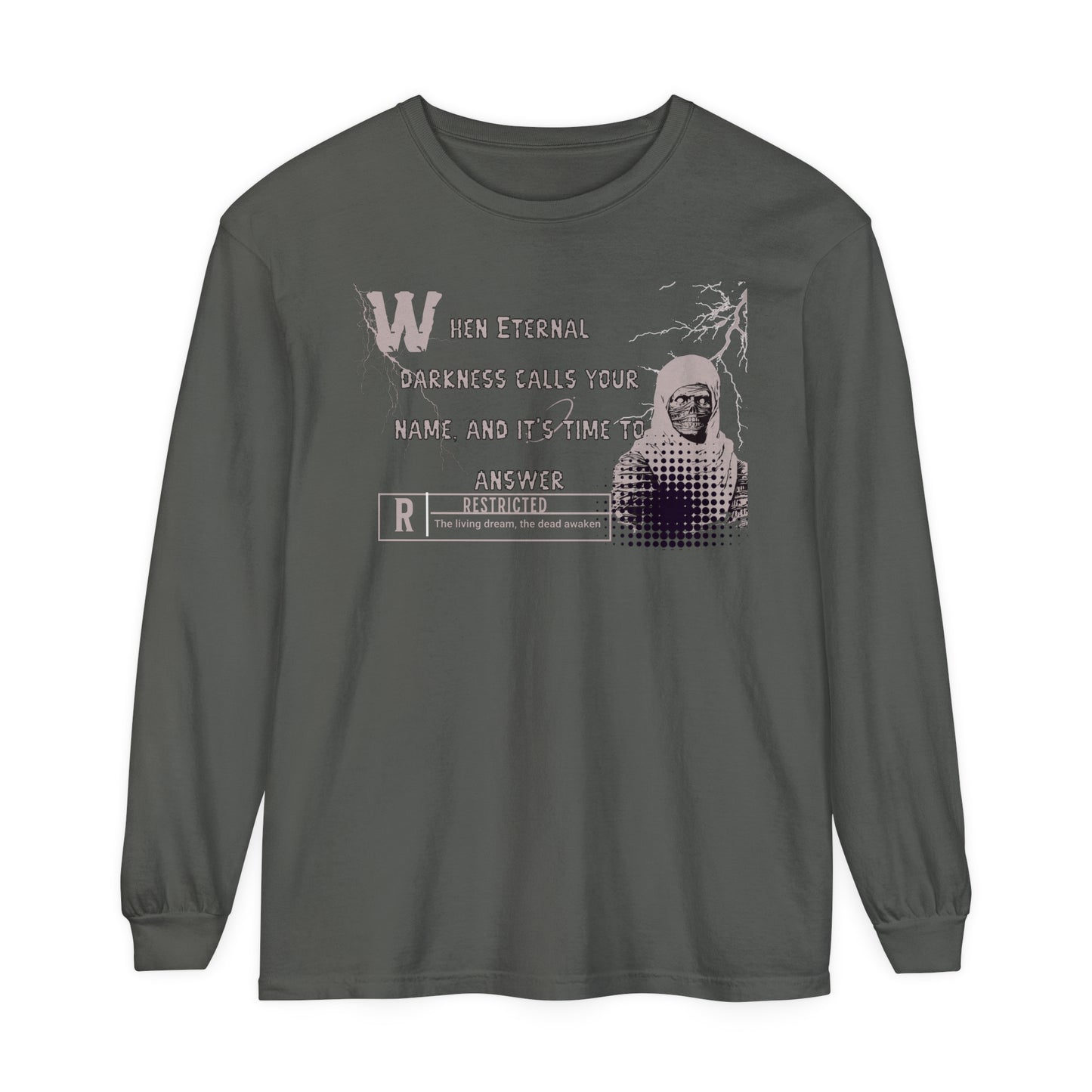 Long Sleeve T-Shirt - Eternal Darkness Call Your Name Graphic