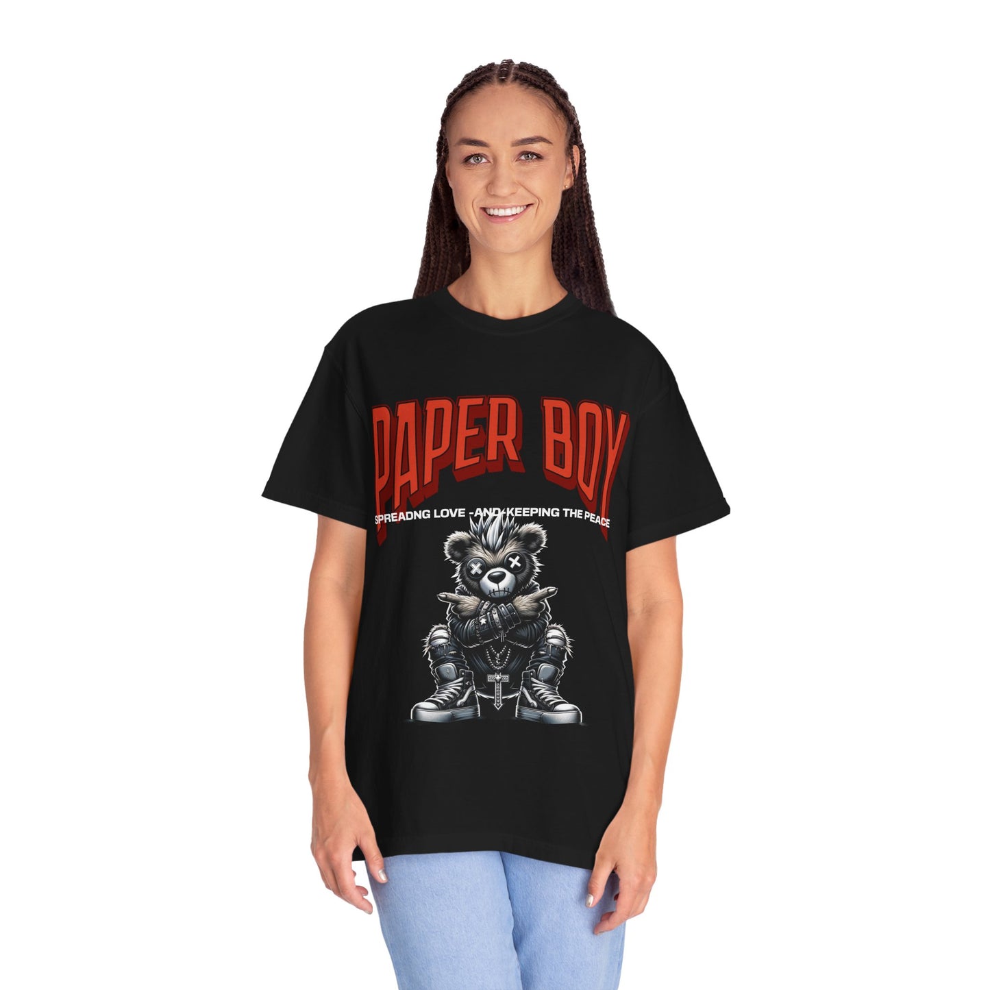 Paper Boy Teddy Unisex Garment-Dyed T-shirt