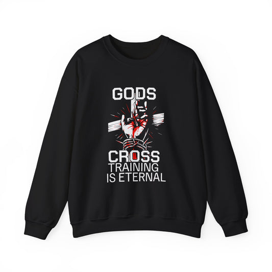 Cross Training Sweatshirt – "Gods: Cross Training Is Eternal" Gym Crewneck