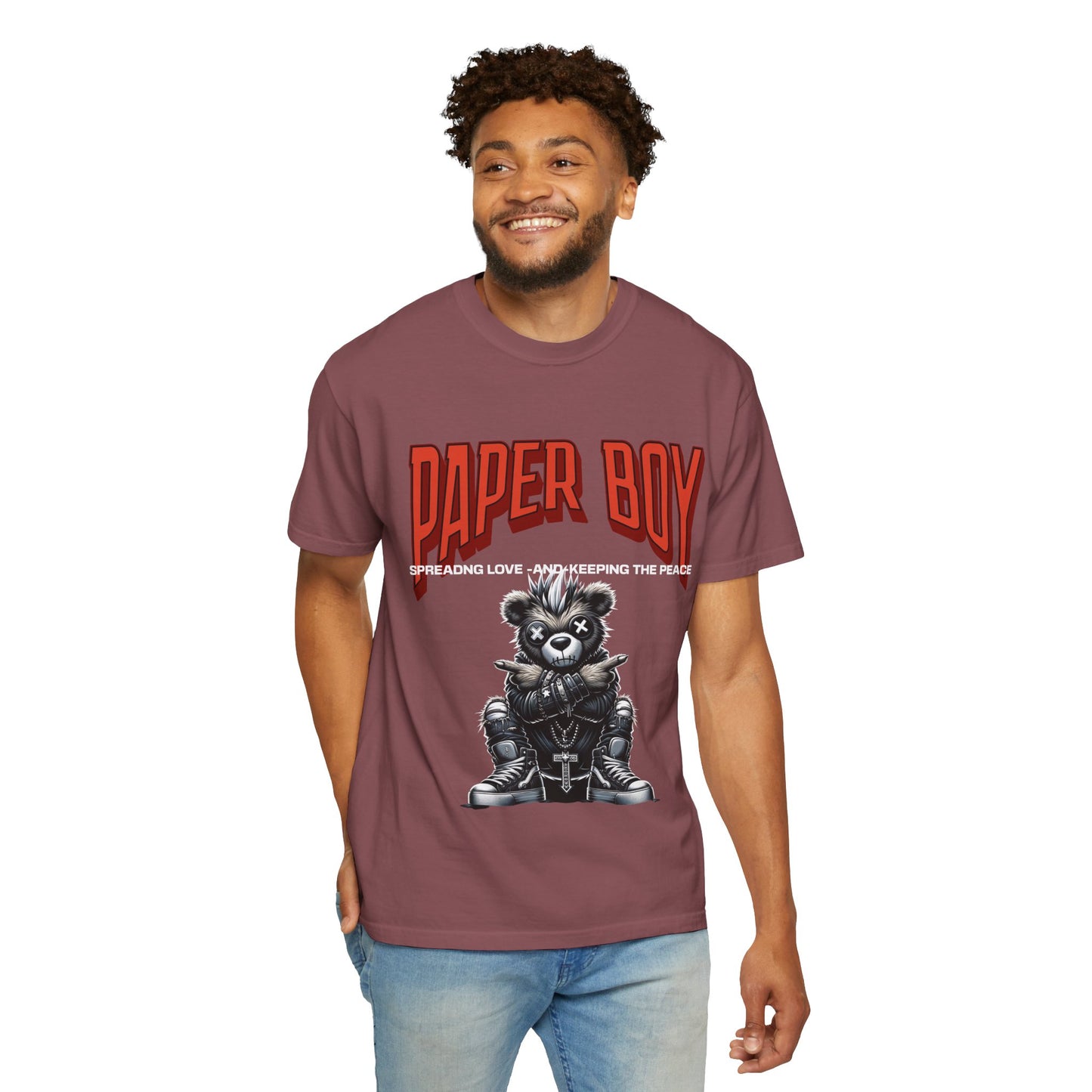 Paper Boy Teddy Unisex Garment-Dyed T-shirt