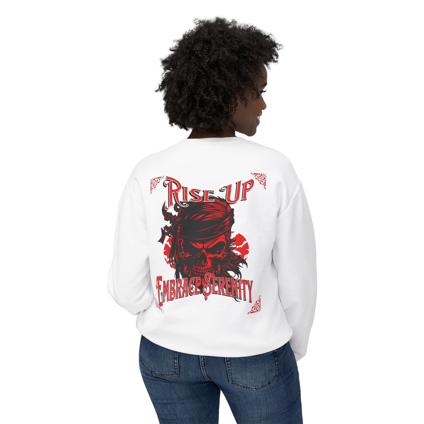 Sweatshirt Embrace Serenity Rise Up Lightweight Crewneck