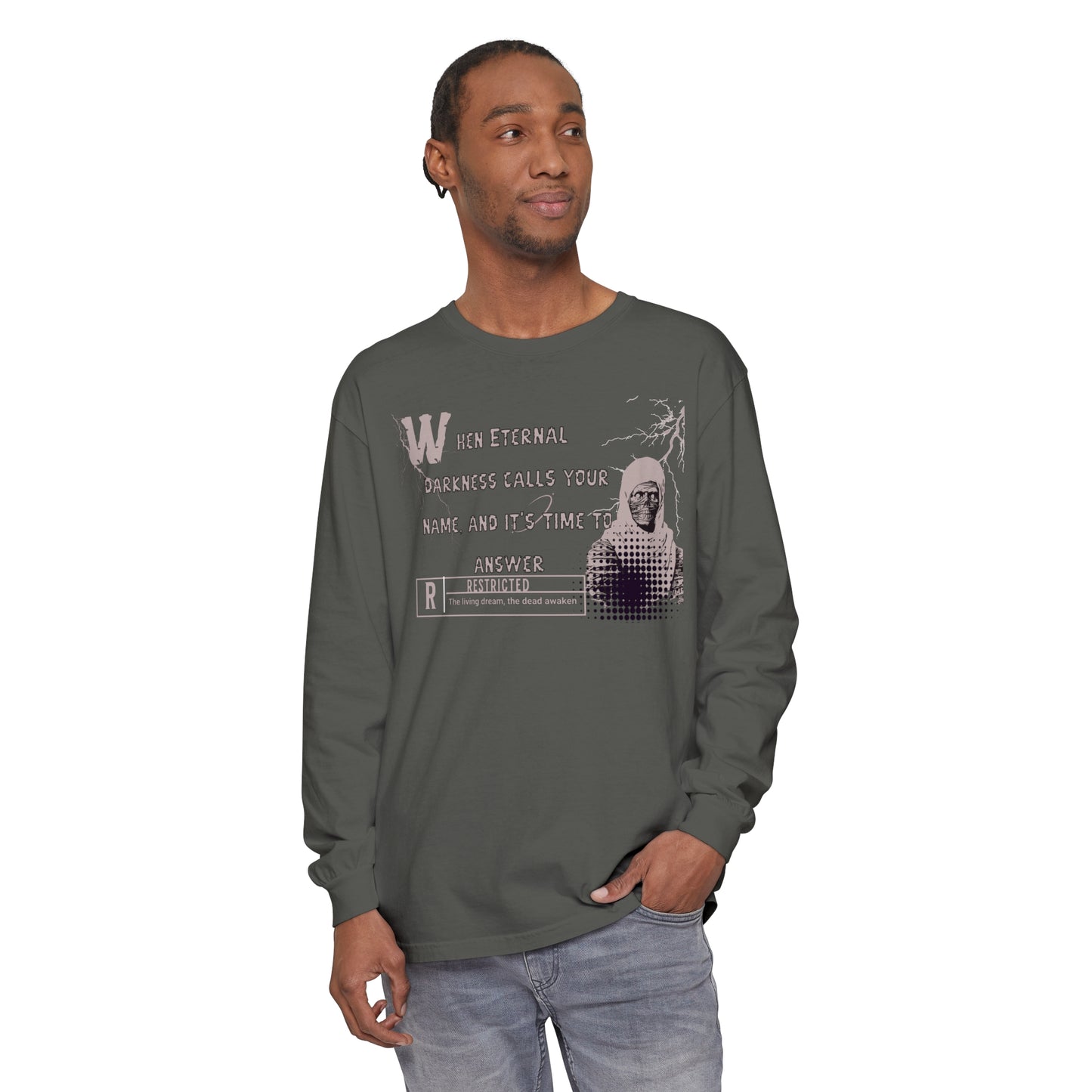 Long Sleeve T-Shirt - Eternal Darkness Call Your Name Graphic