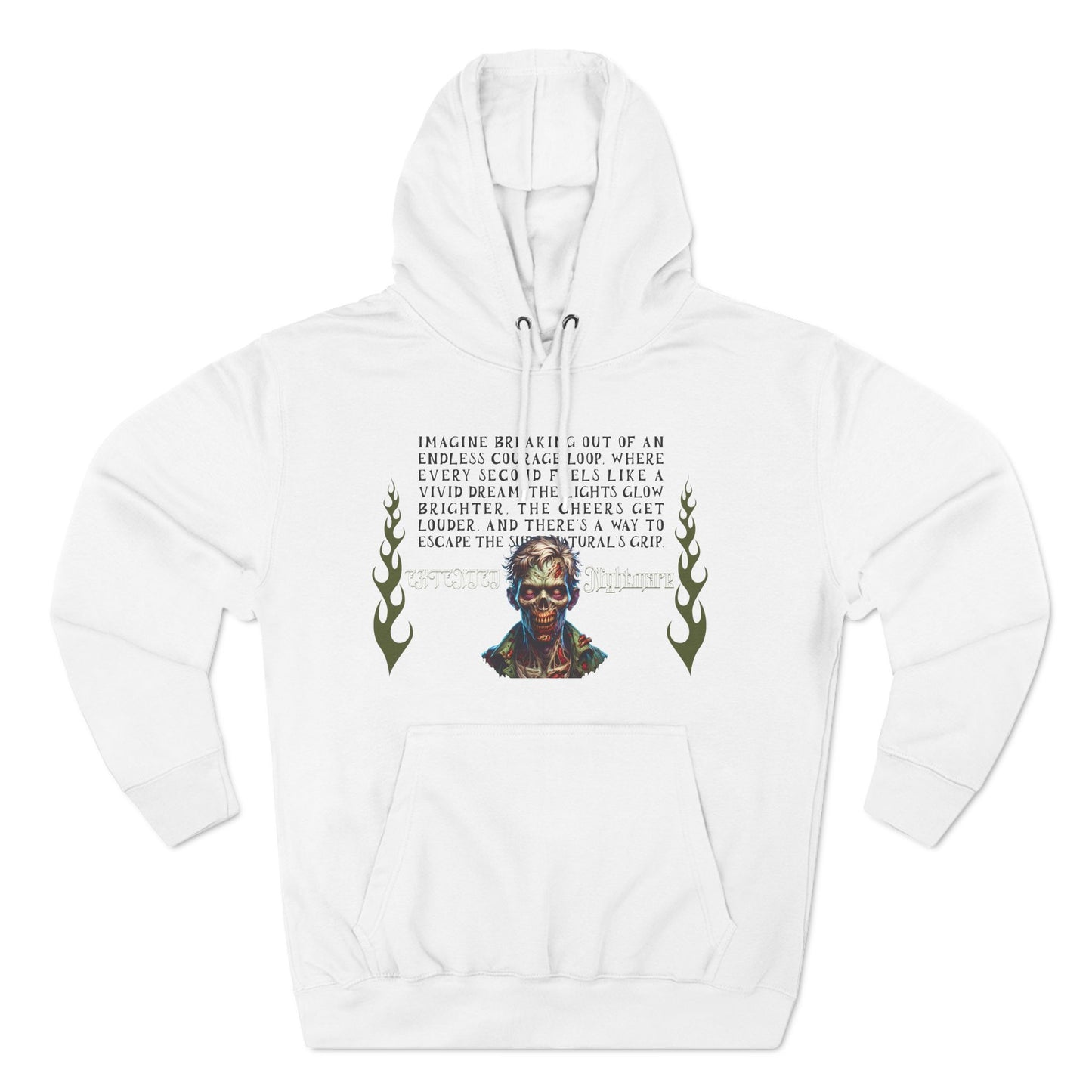 Extended Nightmare Three-Panel Fleece Hoodie