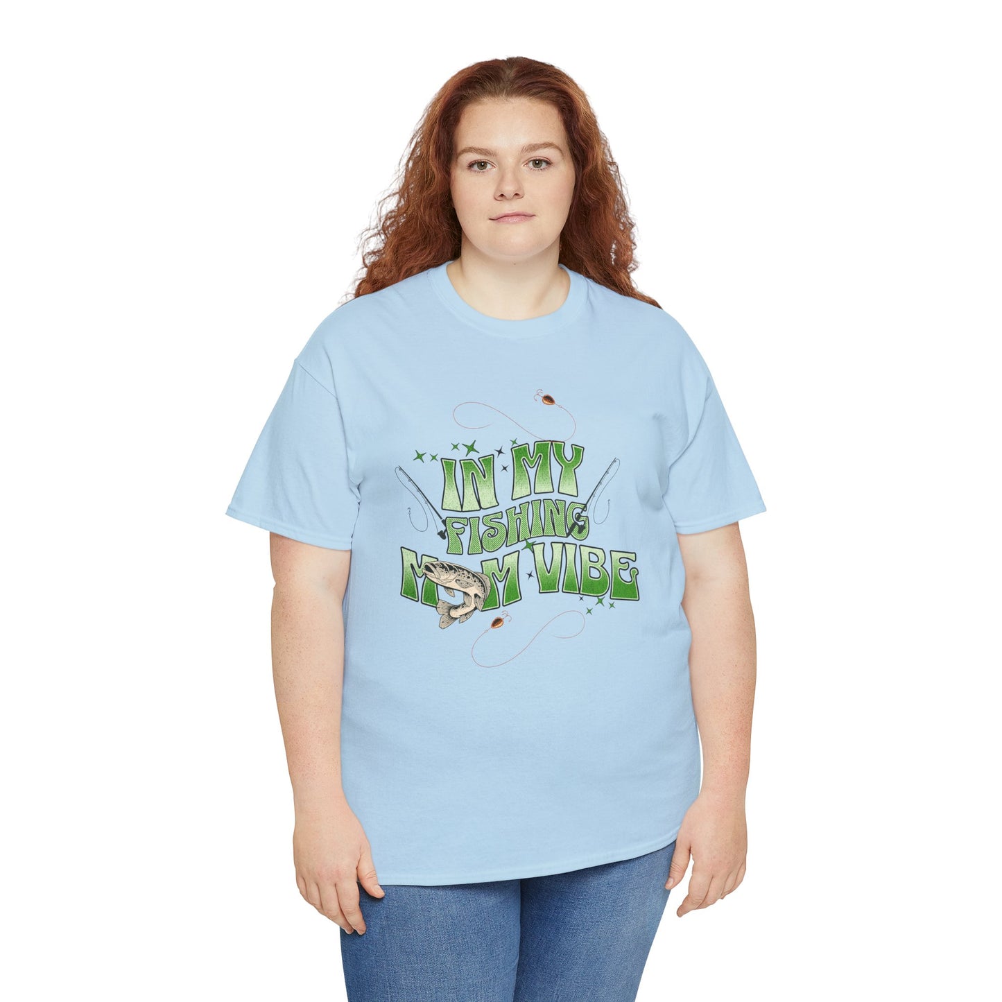 "FISHING MOM"Unisex Heavy Cotton Tee