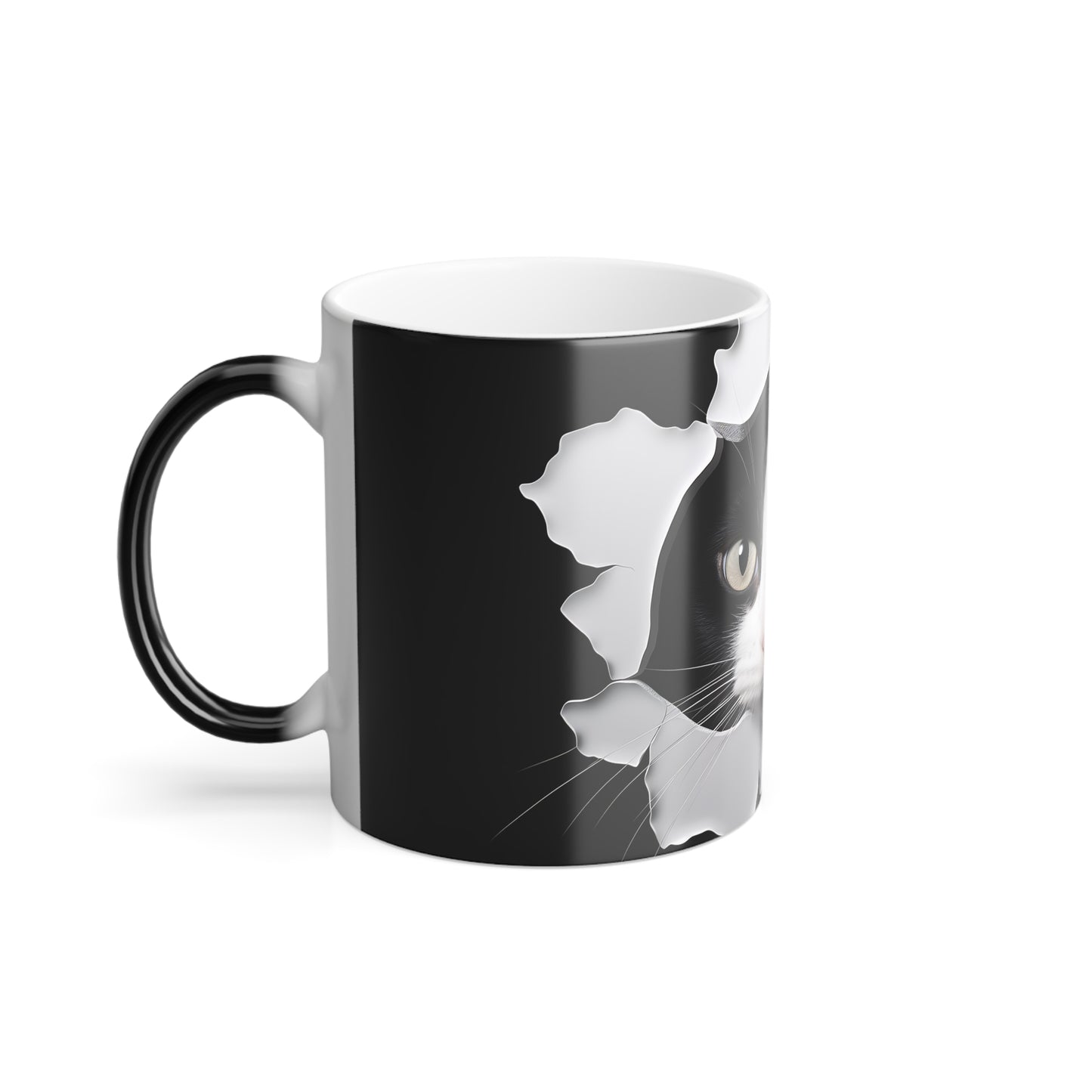 3d Cat Color Morphing Mug, 11oz