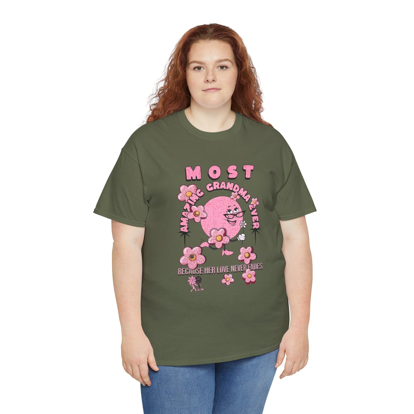 "MOST AMAZING GRANDMA"Unisex Heavy Cotton Tee