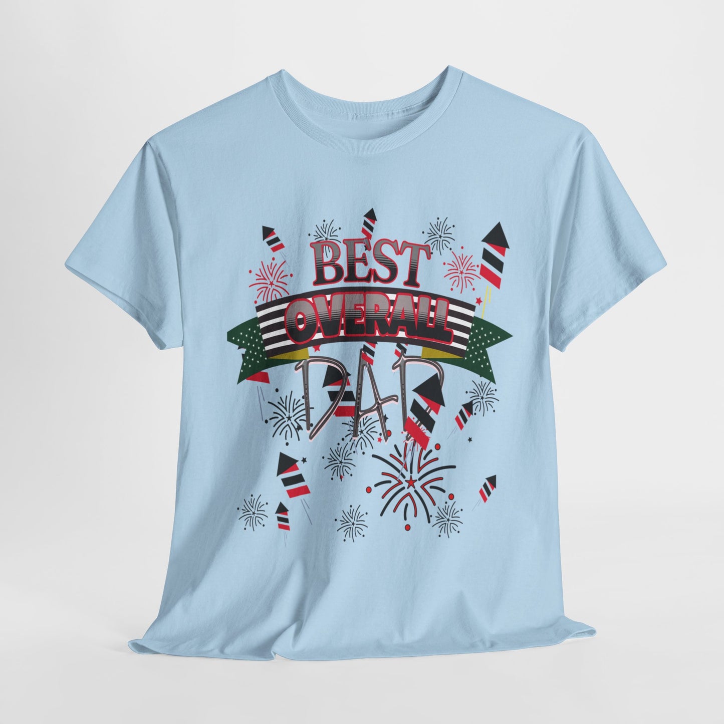 "BEST OVERALL DAD" Unisex Heavy Cotton Tee