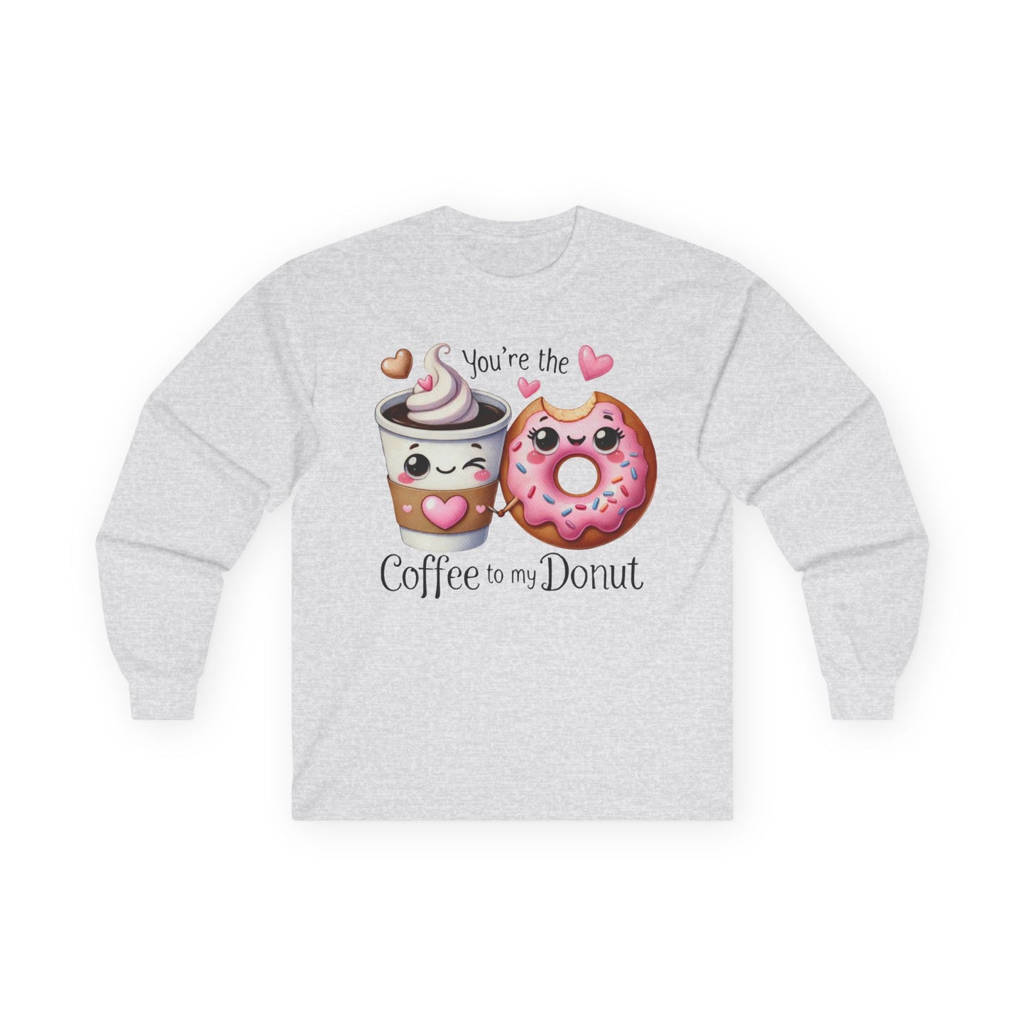 'Morning Mood: Sweet And Bold" coffee design Unisex Ultra Cotton Long Sleeve Tee