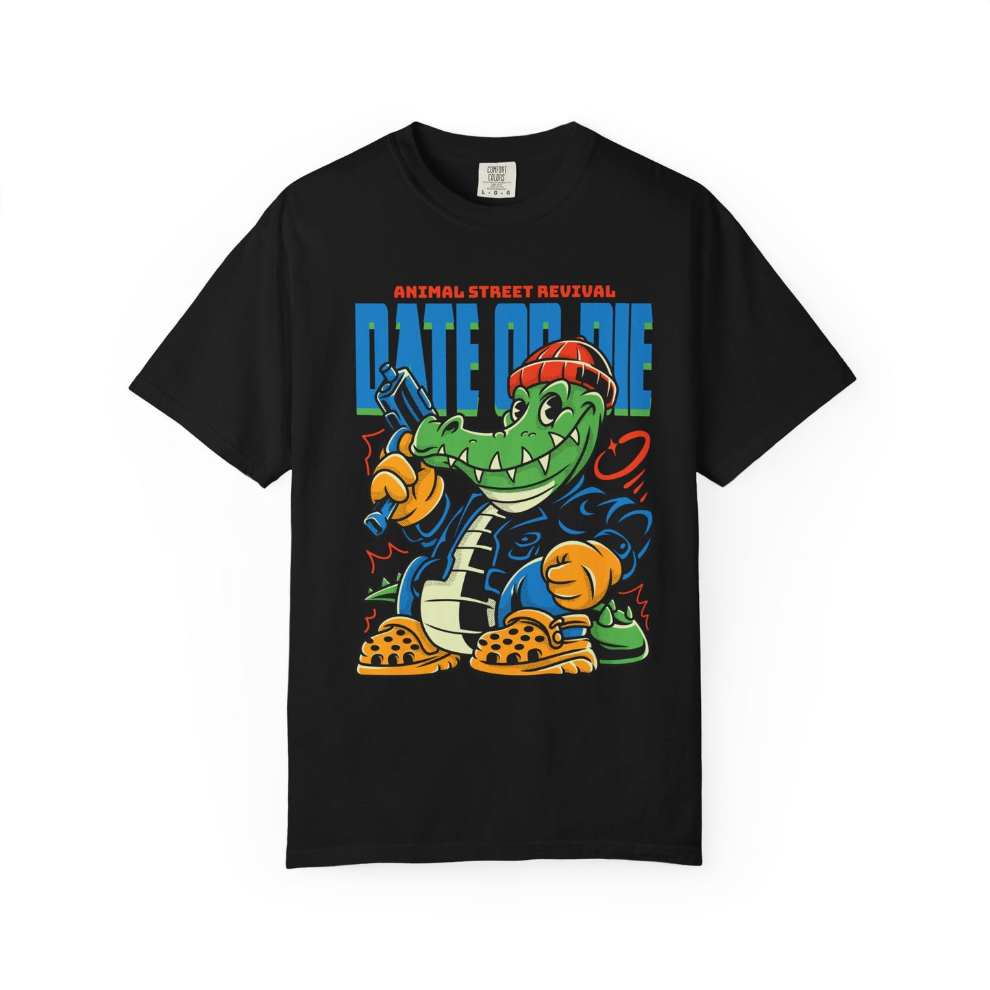 Retro Cartoon Alligator T-Shirt, Fun Graphic Tee, Casual Summer Wear, Gift for Animators, Quirky Fashion, Unique Streetwear