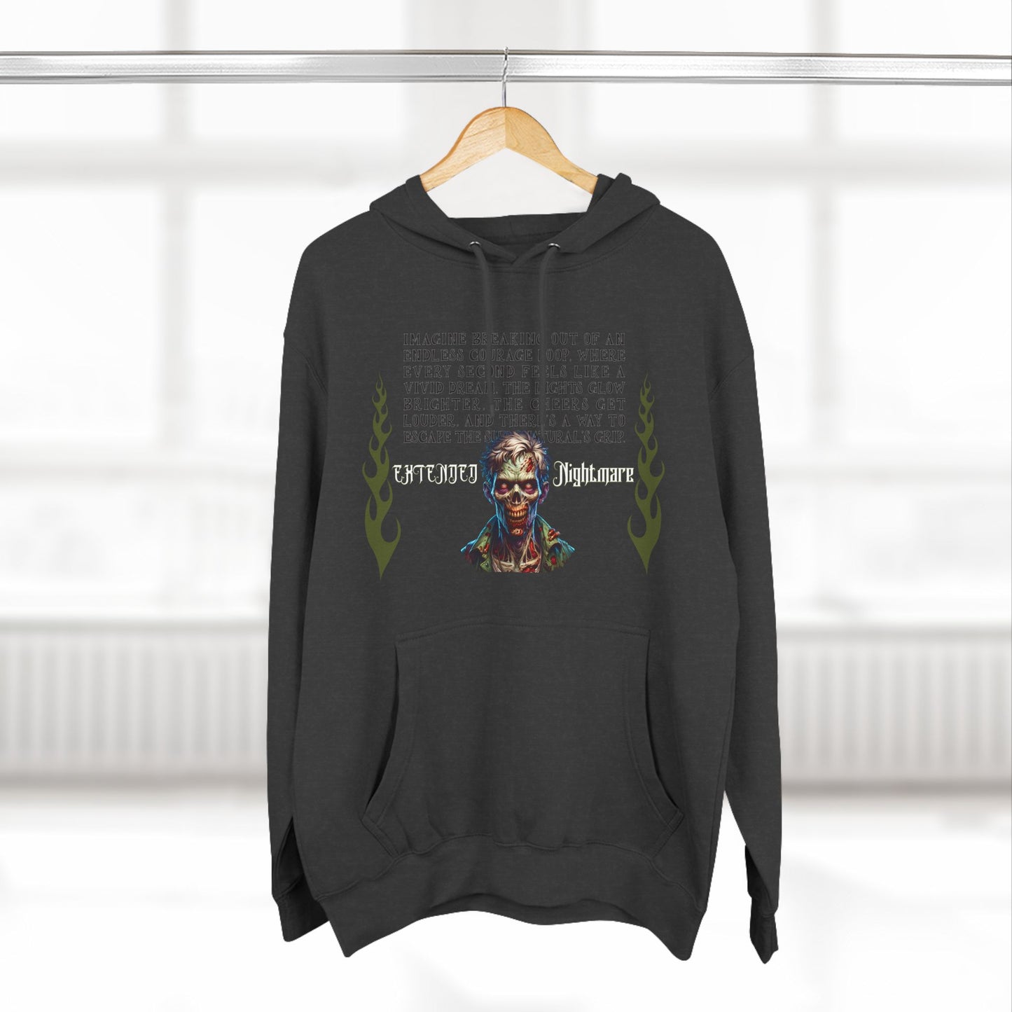 Extended Nightmare Three-Panel Fleece Hoodie