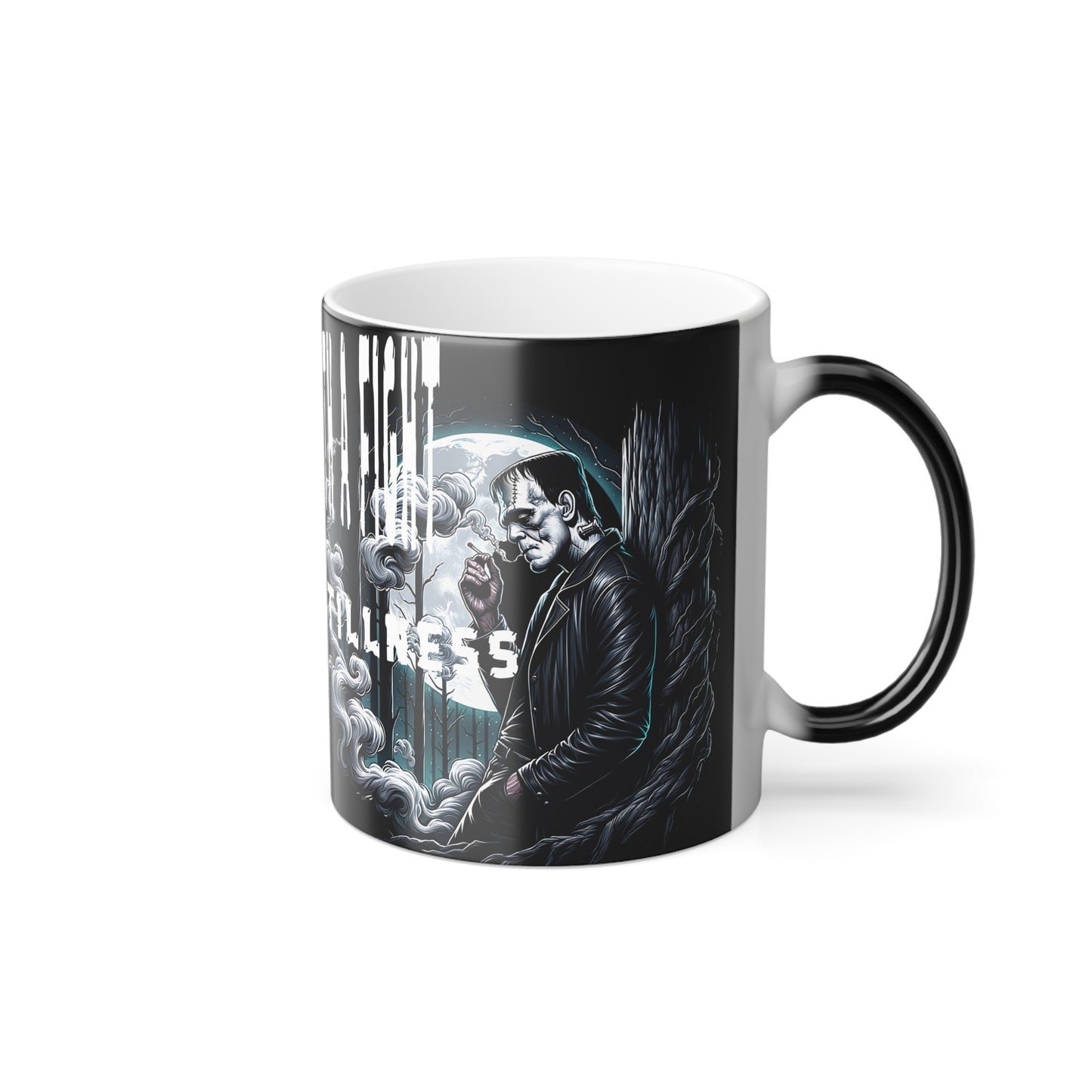 Mug - Frankenstein Smoking A Cigarette Color Morphing Mug, 11oz