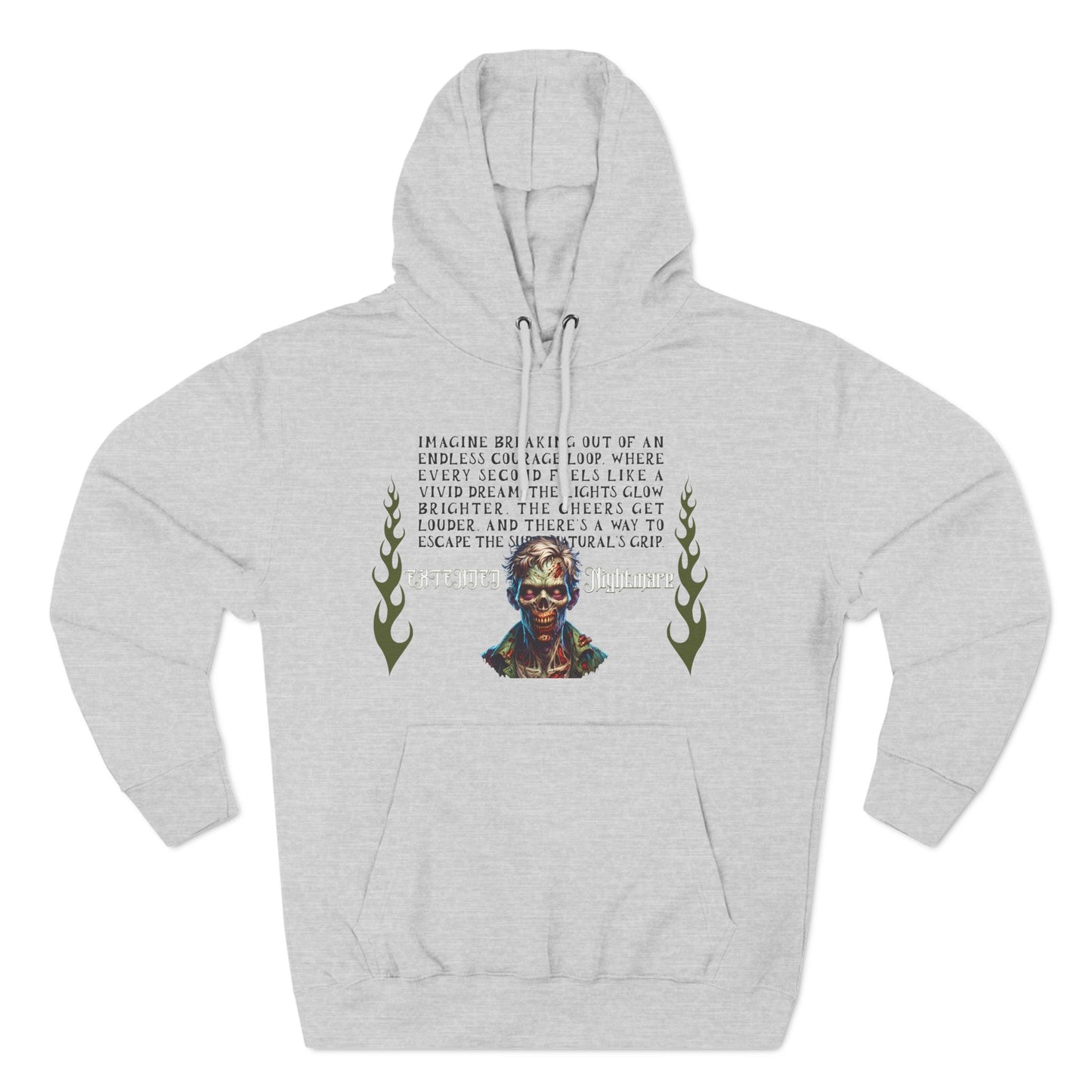 Extended Nightmare Three-Panel Fleece Hoodie