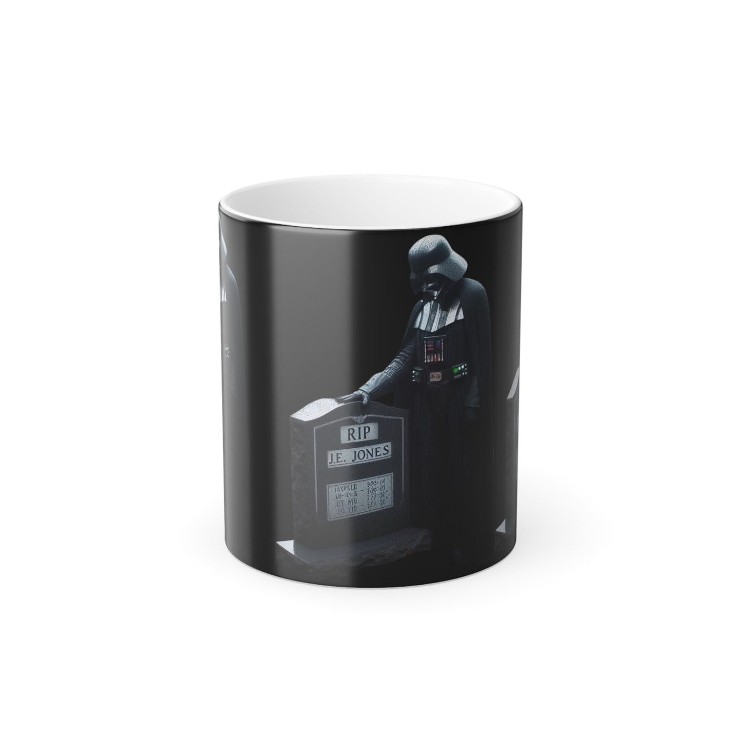 Mug - Darth Vader Mourning James Earl Jones Tombstone 11oz Color Morphing