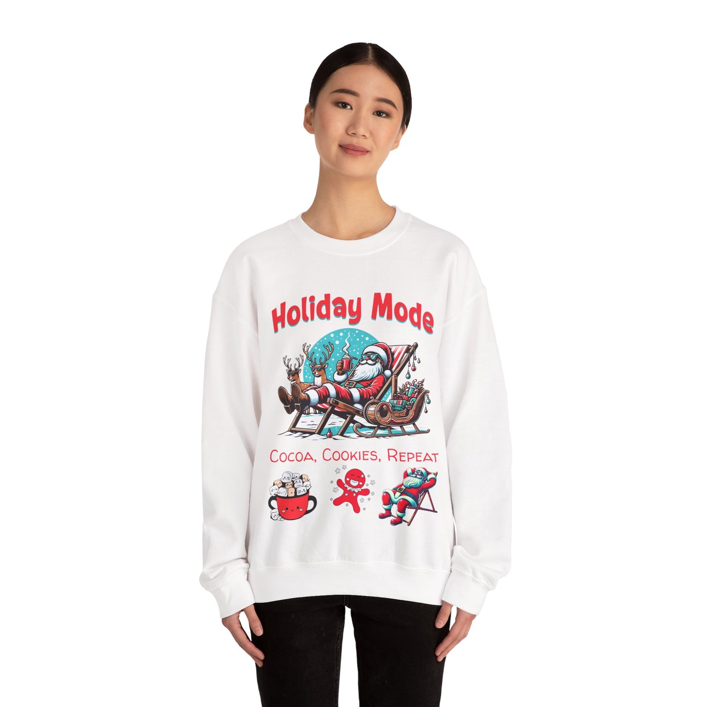 Santa Sipping Cocoa Unisex Sweatshirt