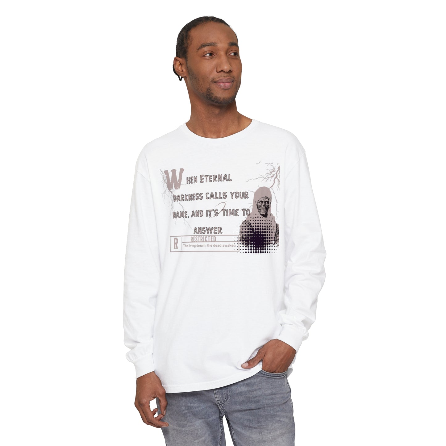 Long Sleeve T-Shirt - Eternal Darkness Call Your Name Graphic