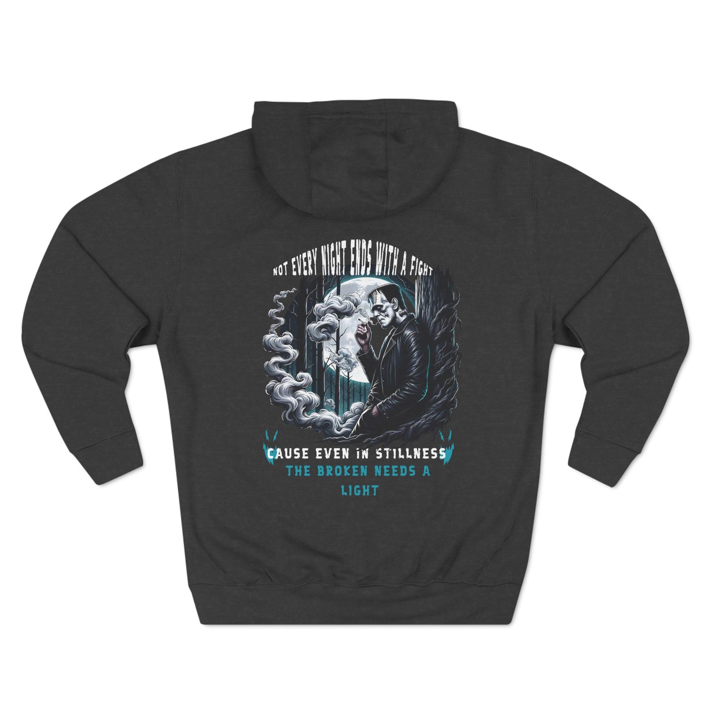 Fleece Hoodie Frankenstein Smoking Cigarette Relaxation