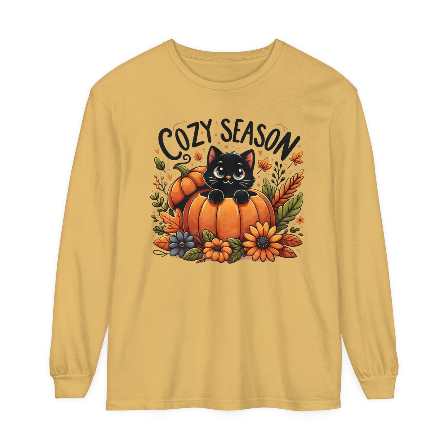 Cat Pumpkin Long Sleeve T-Shirt