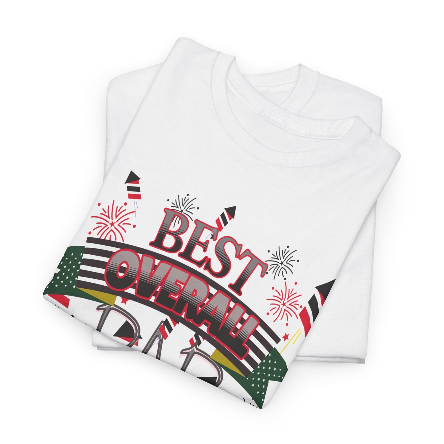 "BEST OVERALL DAD" Unisex Heavy Cotton Tee