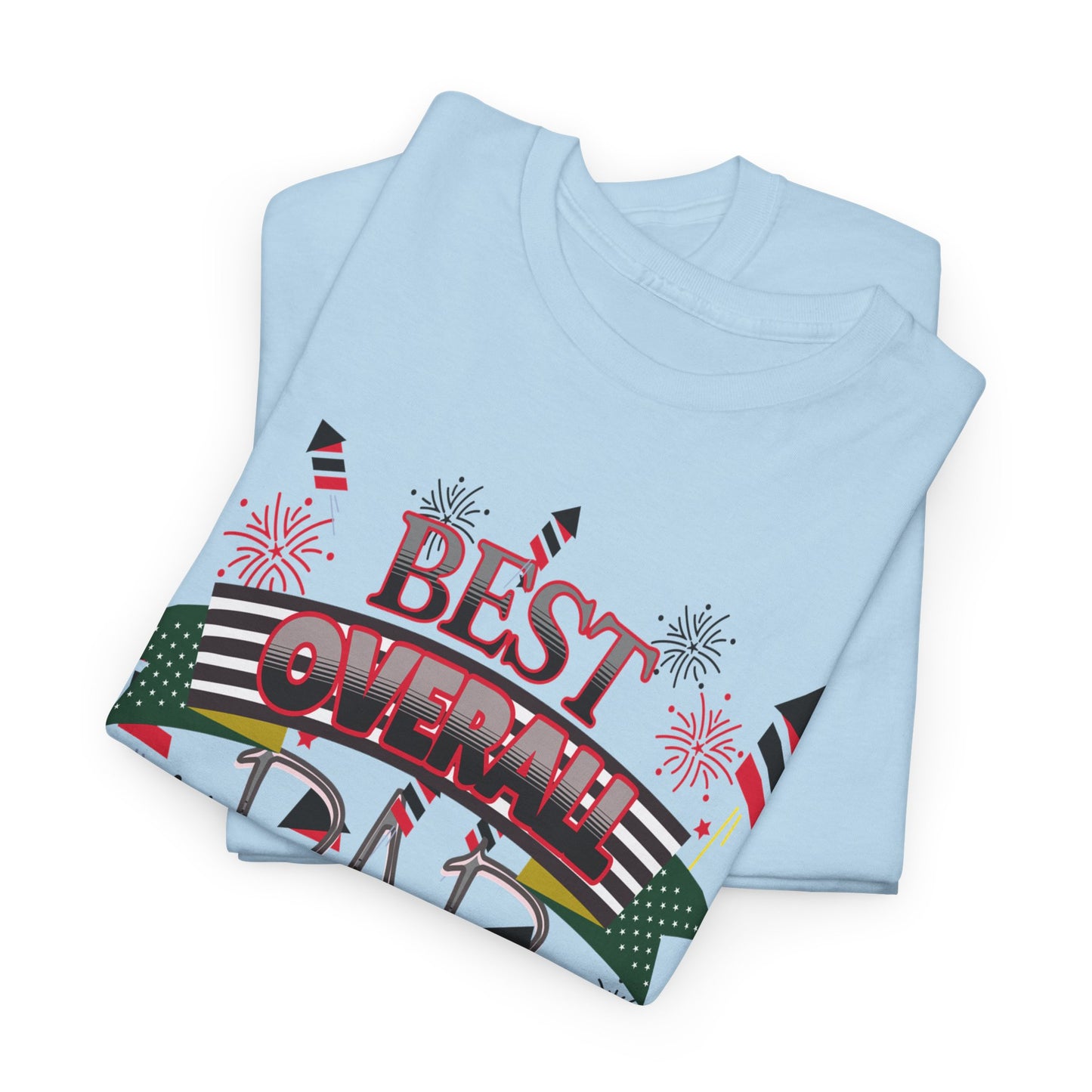 "BEST OVERALL DAD" Unisex Heavy Cotton Tee