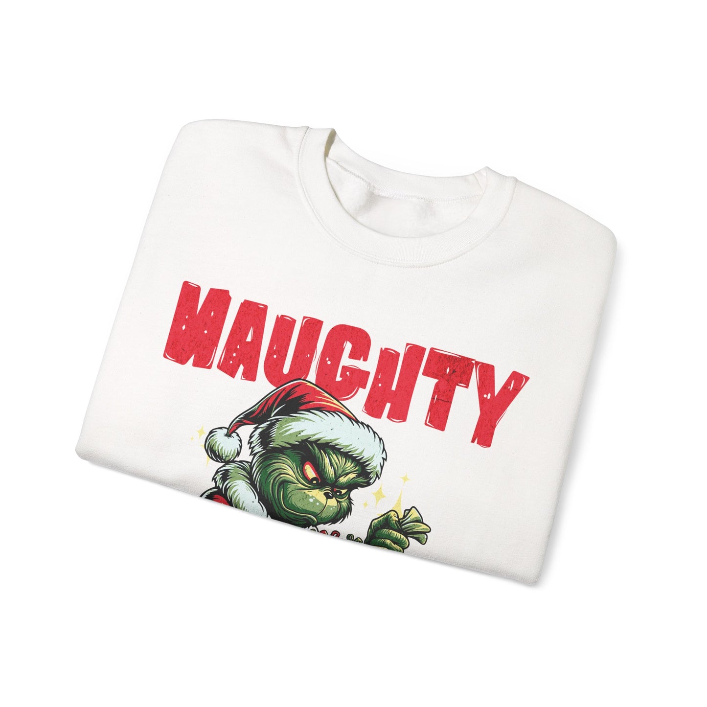 Grinch Crewneck Sweatshirt - Mr Grinch Holding a Bag of Gifts