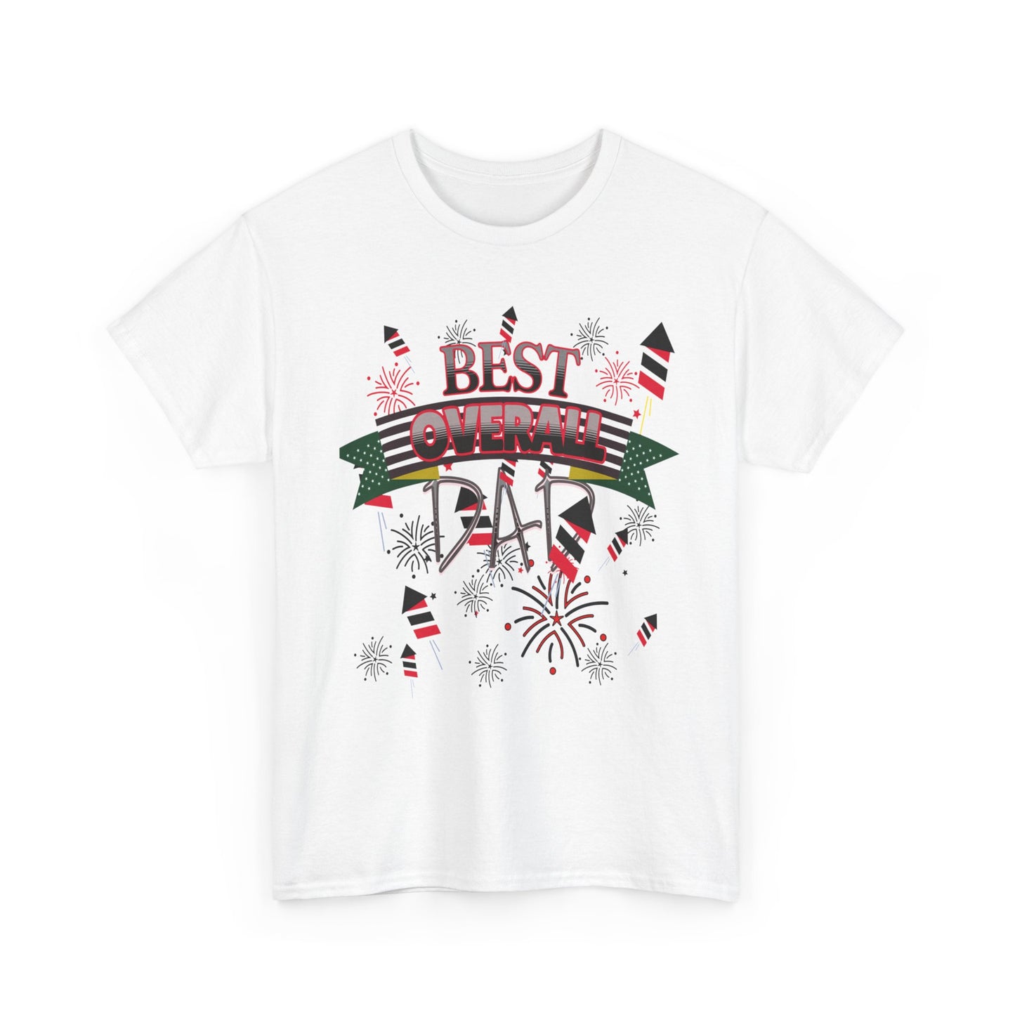 "BEST OVERALL DAD" Unisex Heavy Cotton Tee