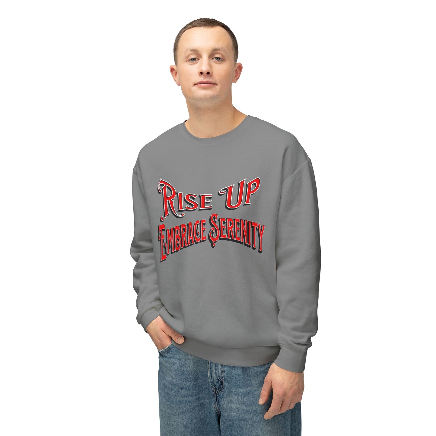 Sweatshirt Embrace Serenity Rise Up Lightweight Crewneck