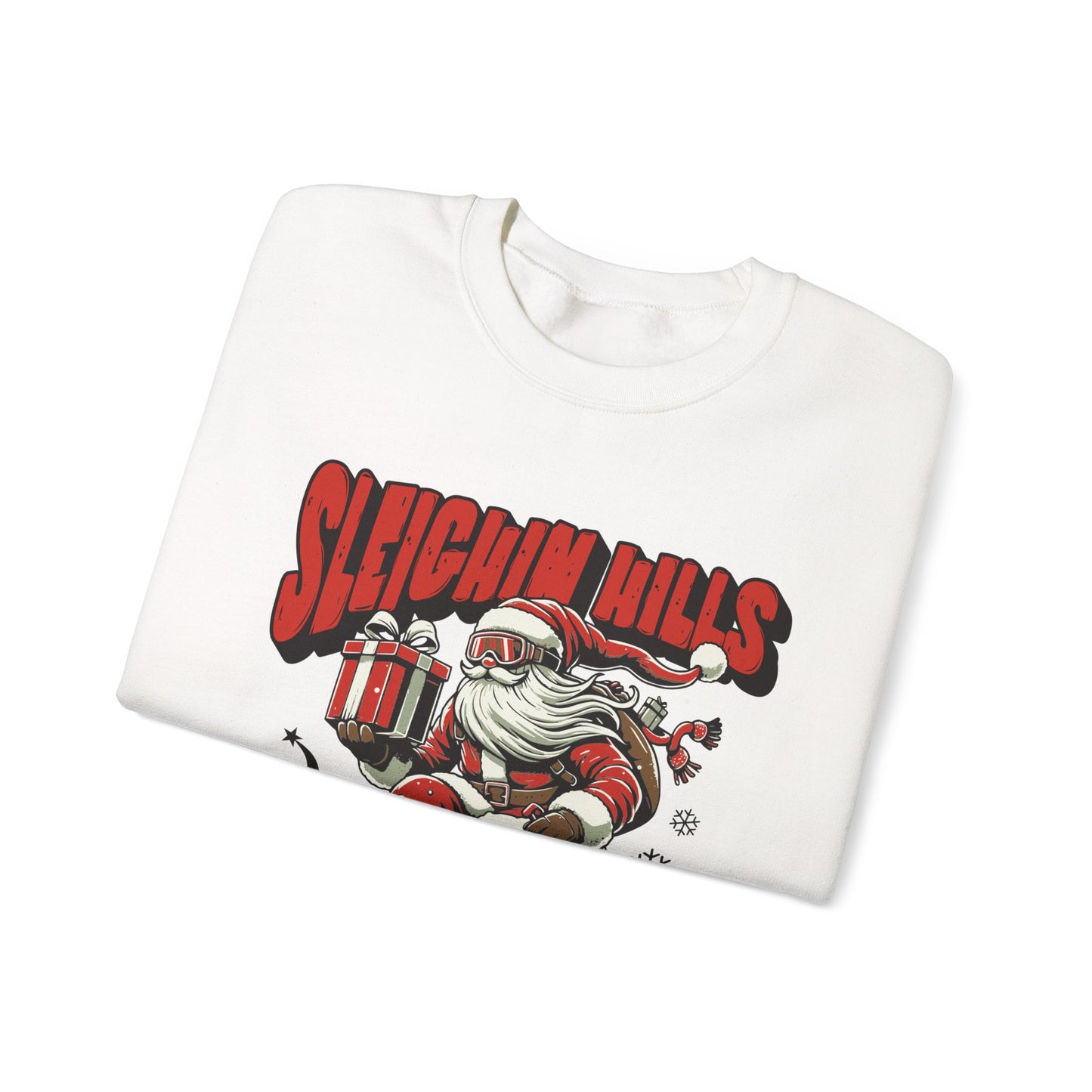 Christmas Santa Snowboard Sweatshirt