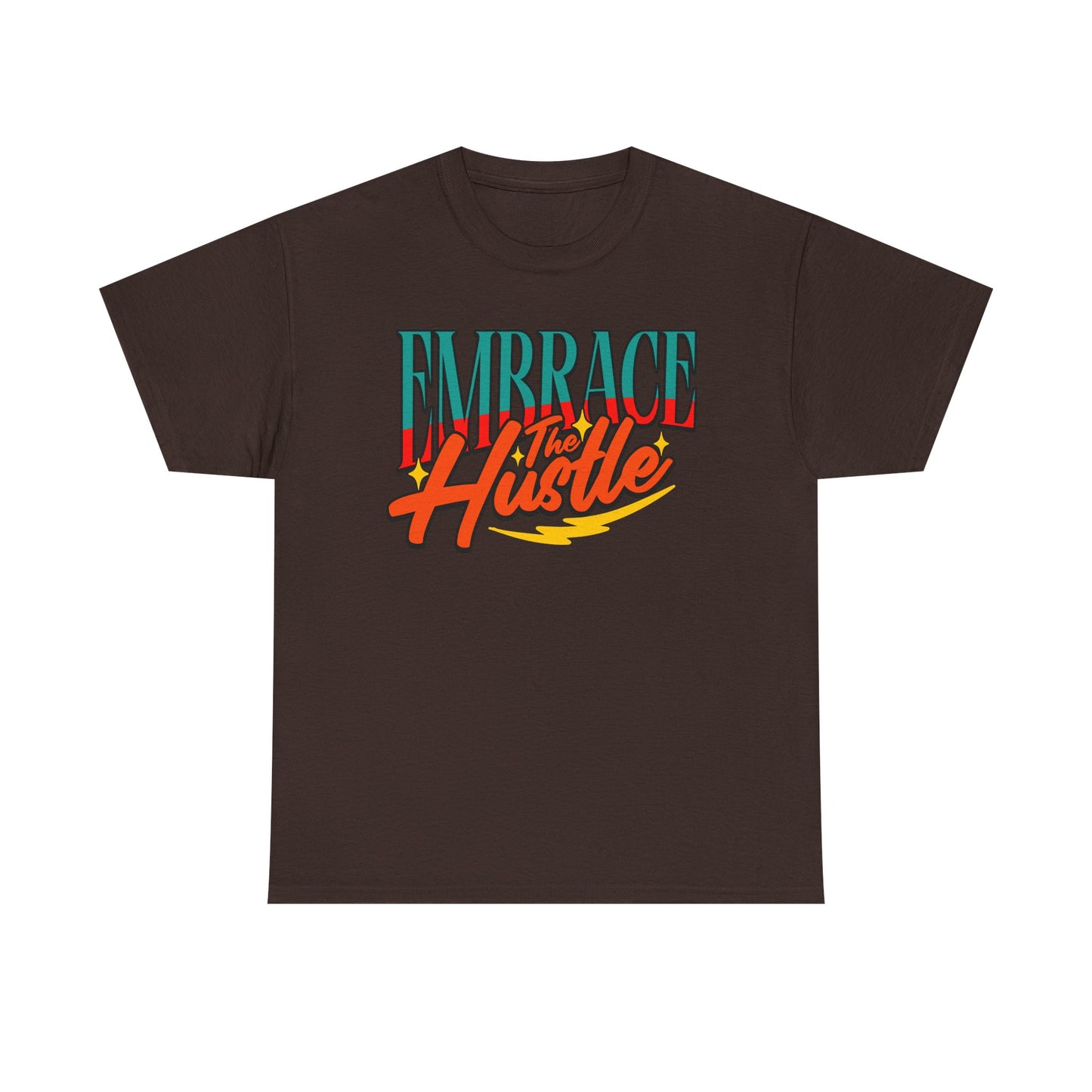 Inspirational Unisex Heavy Cotton Tee - 'Embrace The Hustle'