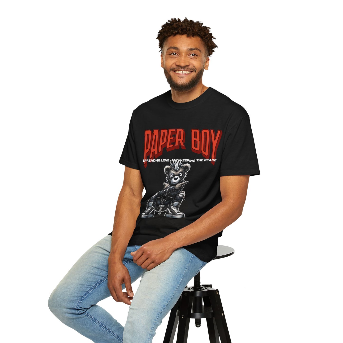 Paper Boy Teddy Unisex Garment-Dyed T-shirt