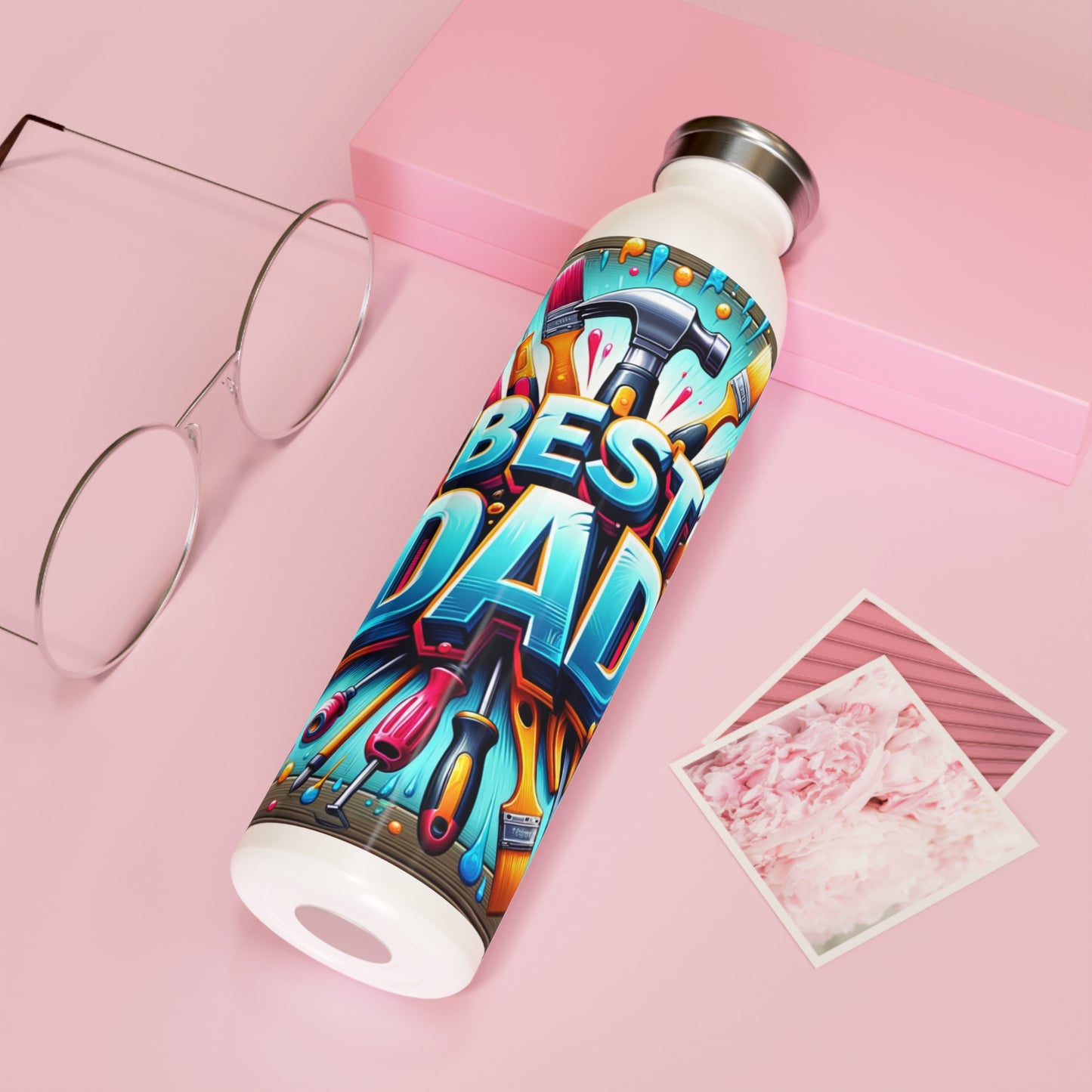 "BEST DAD" Slim Water Bottle