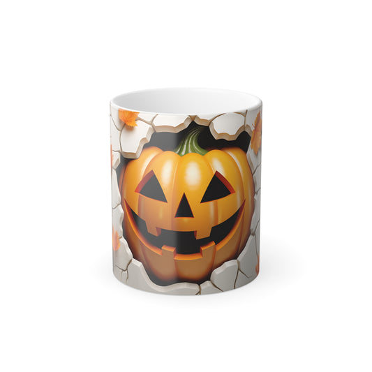 Pumpkin head Color Morphing Mug, 11oz