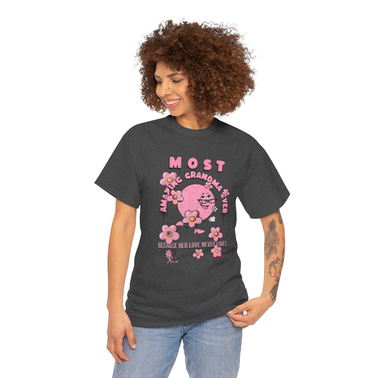 "MOST AMAZING GRANDMA"Unisex Heavy Cotton Tee