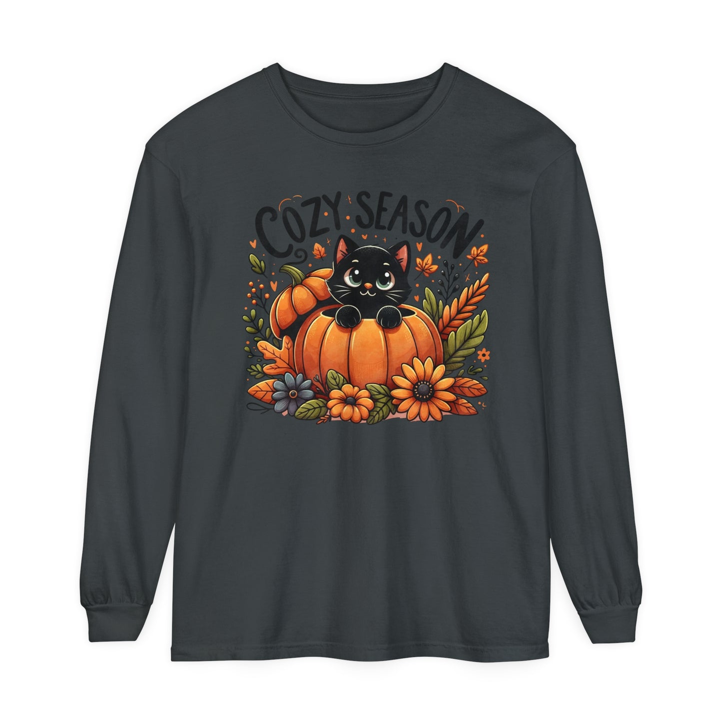 Cat Pumpkin Long Sleeve T-Shirt