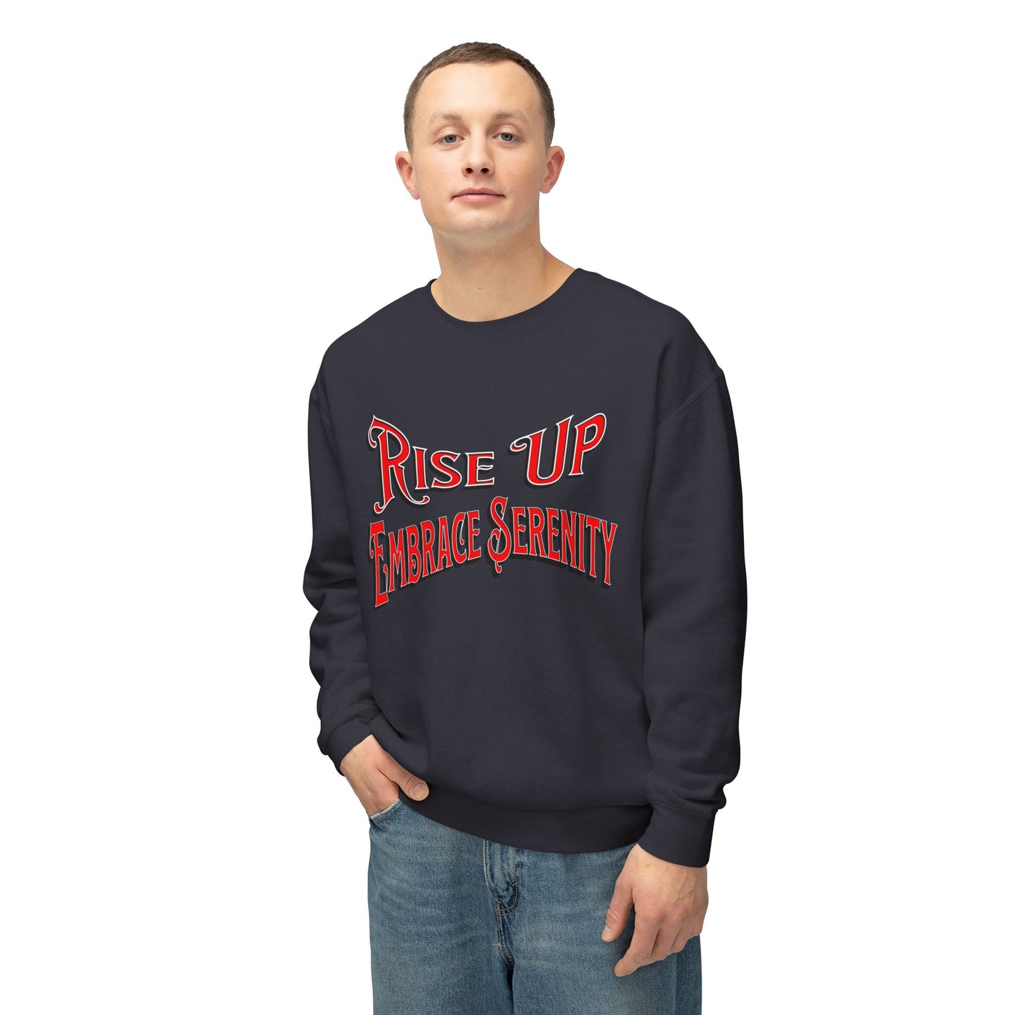 Sweatshirt Embrace Serenity Rise Up Lightweight Crewneck