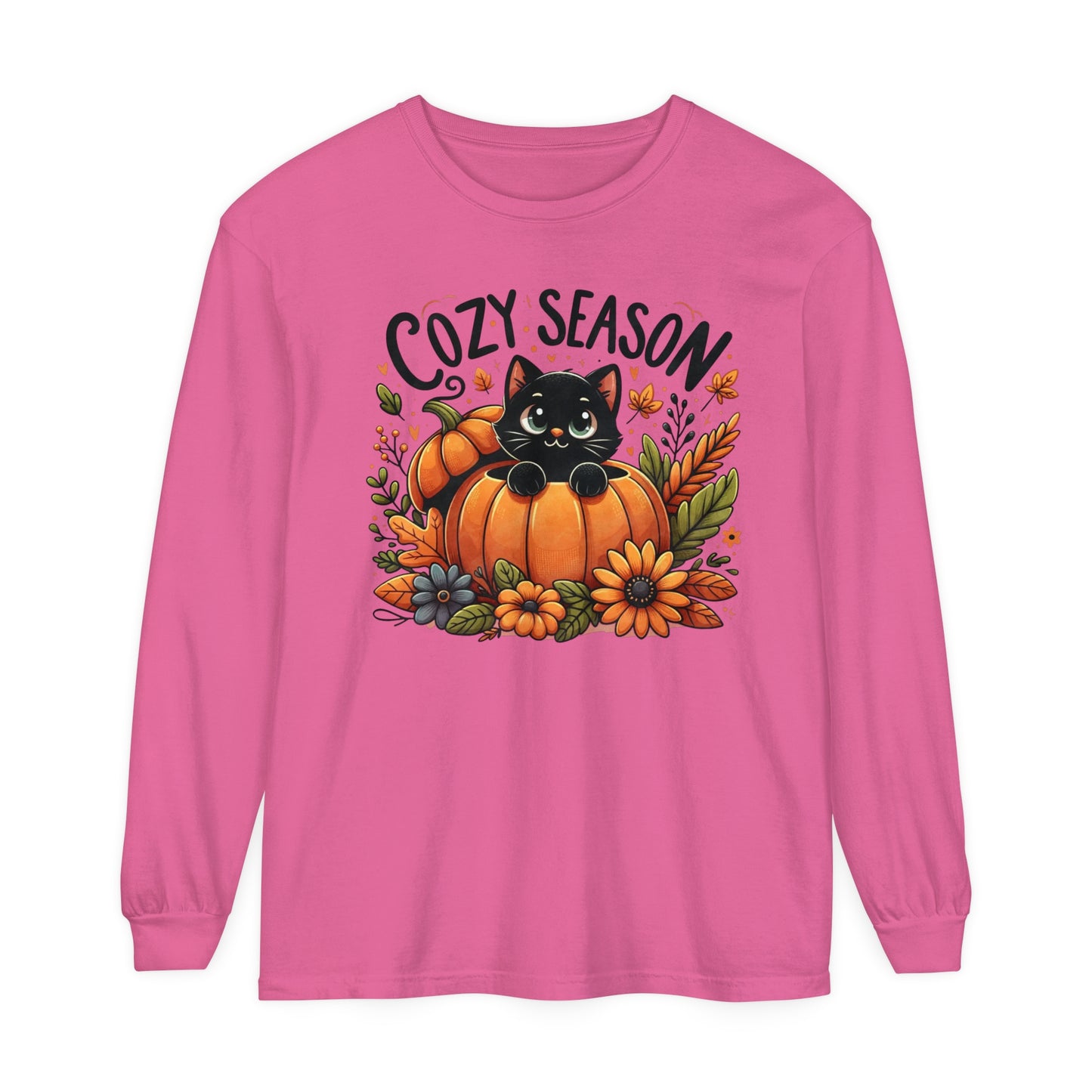 Cat Pumpkin Long Sleeve T-Shirt