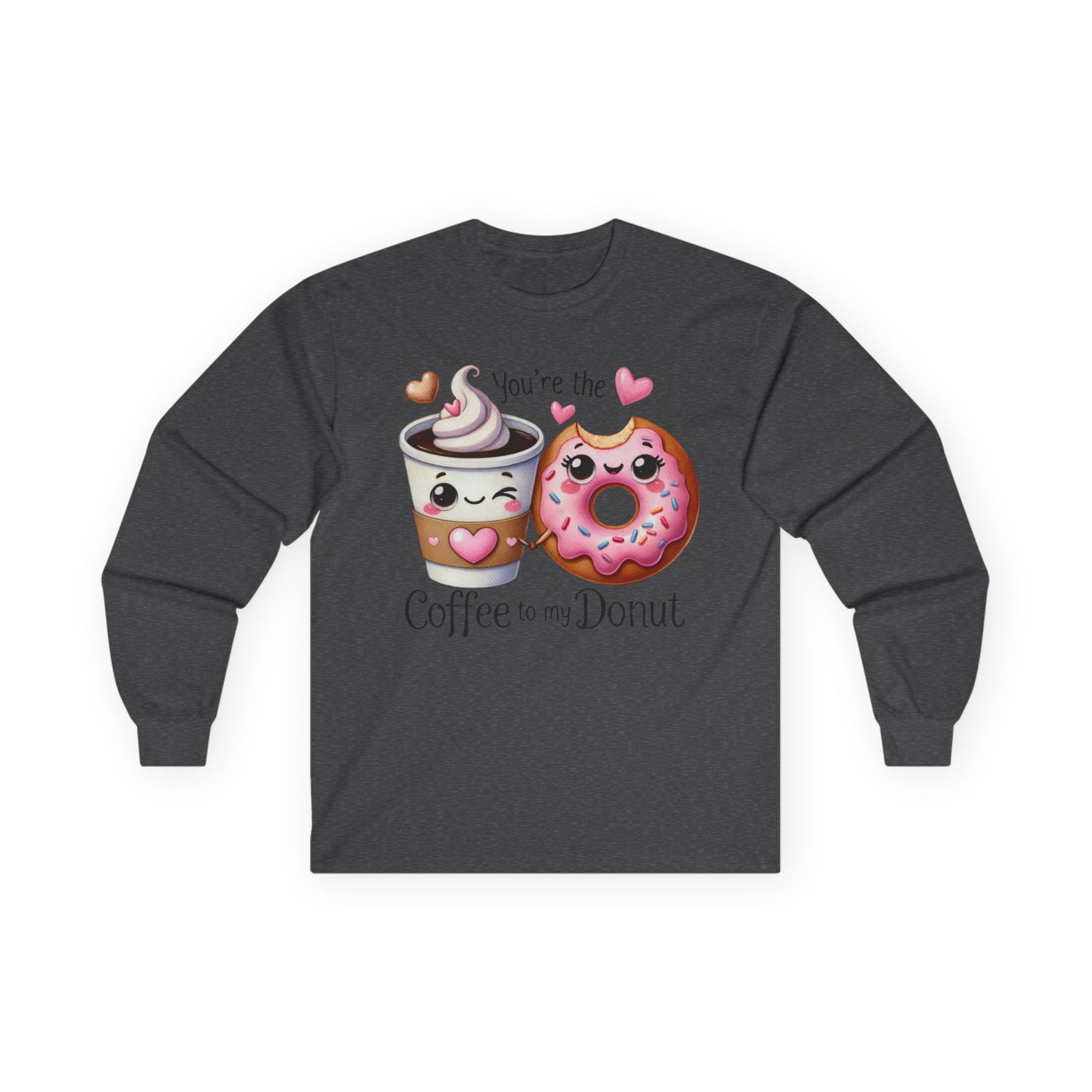 'Morning Mood: Sweet And Bold" coffee design Unisex Ultra Cotton Long Sleeve Tee