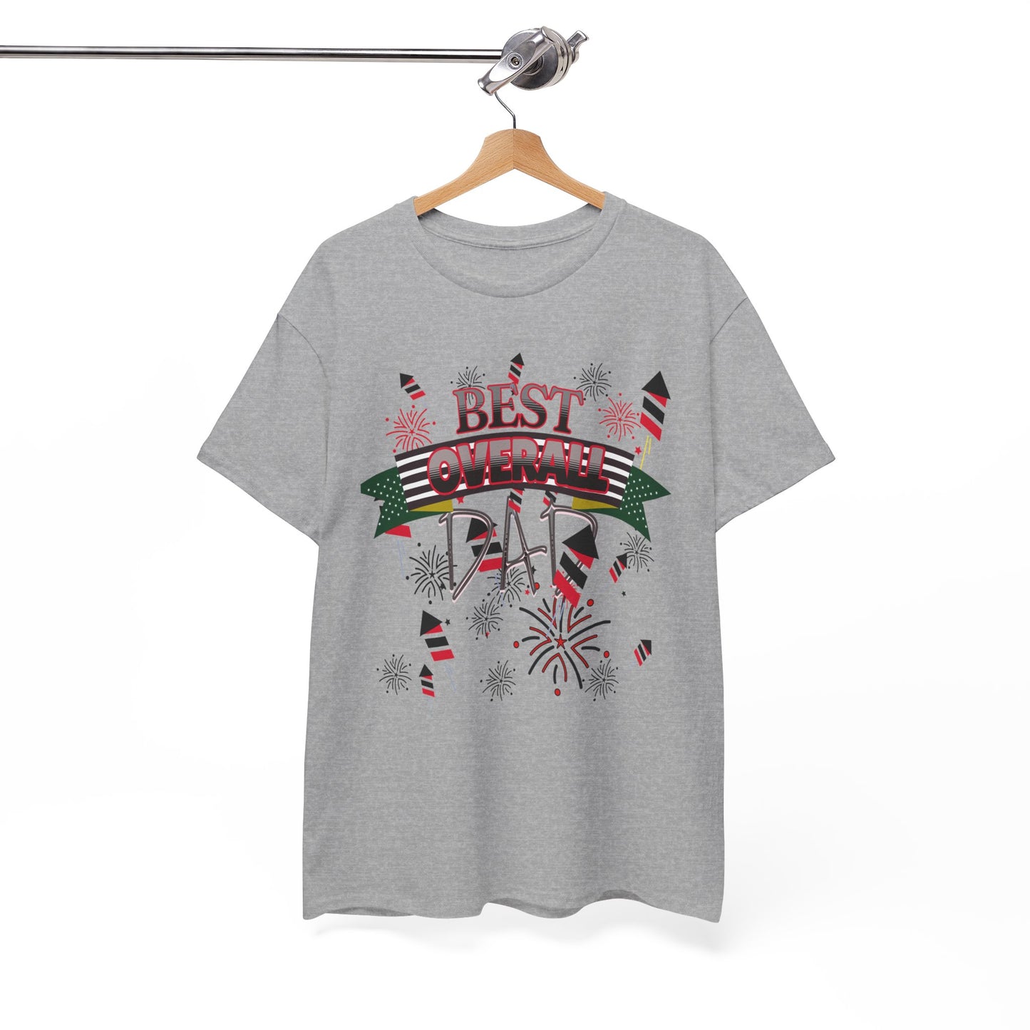 "BEST OVERALL DAD" Unisex Heavy Cotton Tee