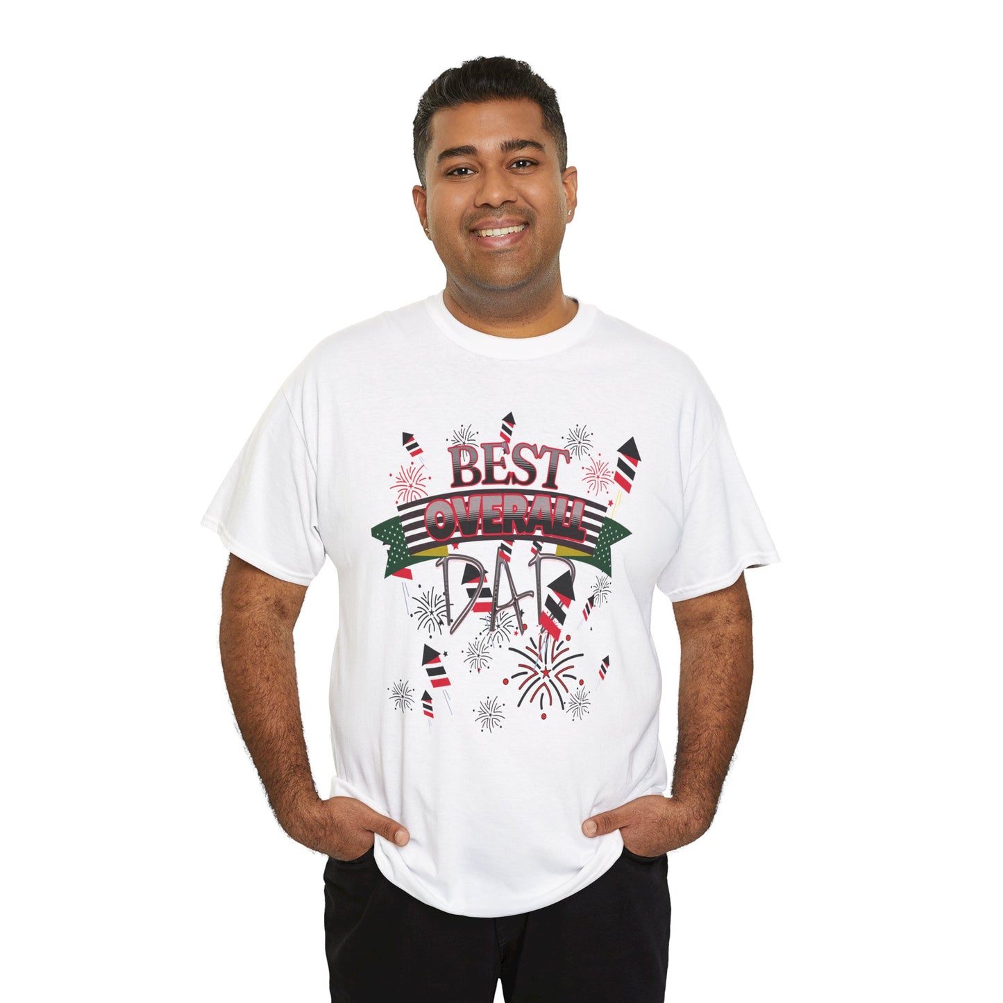 "BEST OVERALL DAD" Unisex Heavy Cotton Tee