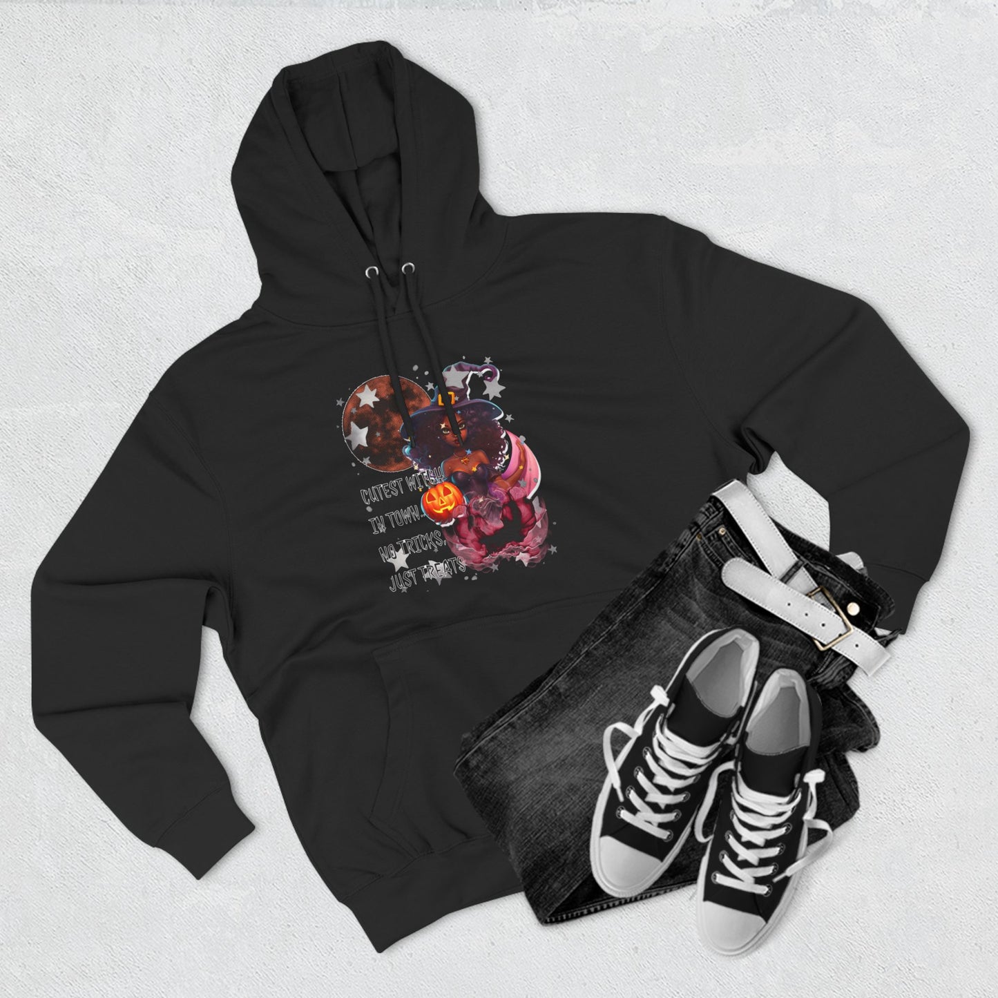 "Cutest Witch"Three-Panel Fleece Hoodie