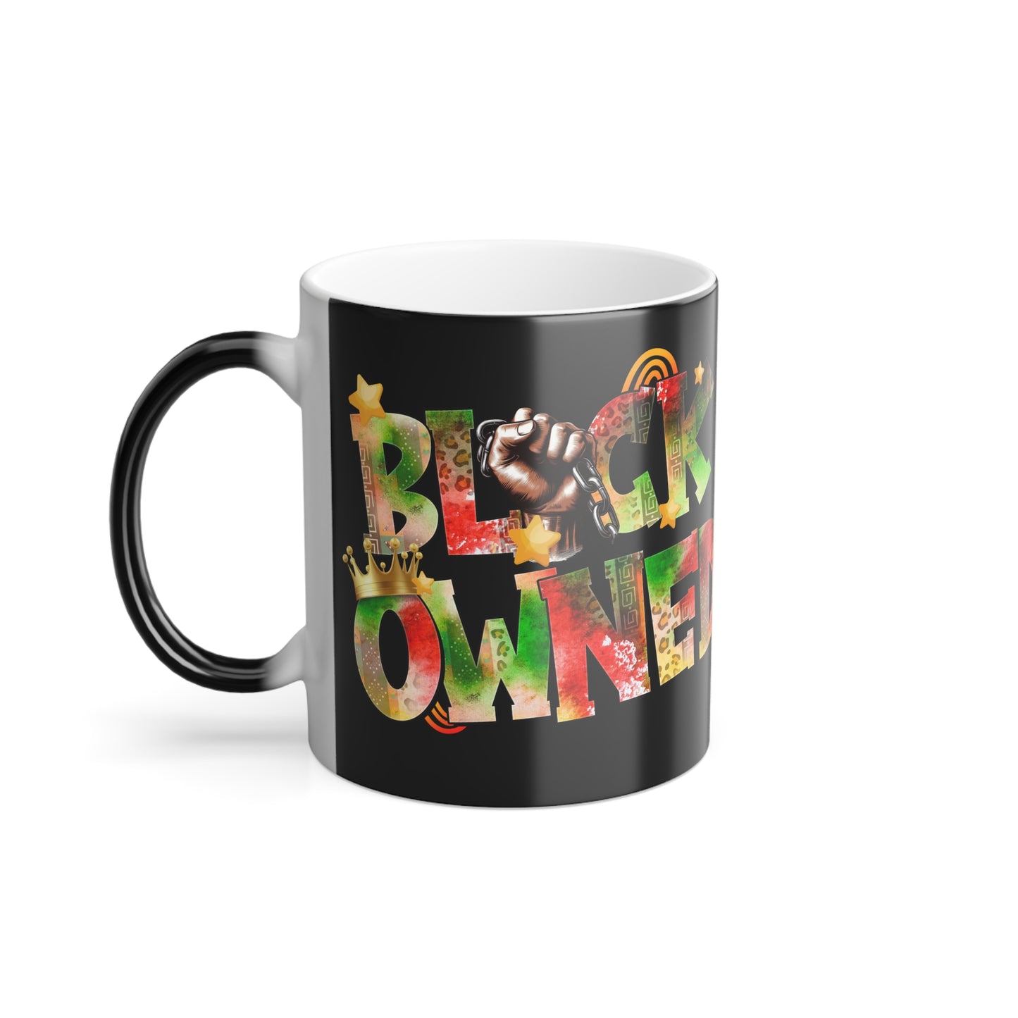 "BLACK OWNED"Color Morphing Mug, 11oz