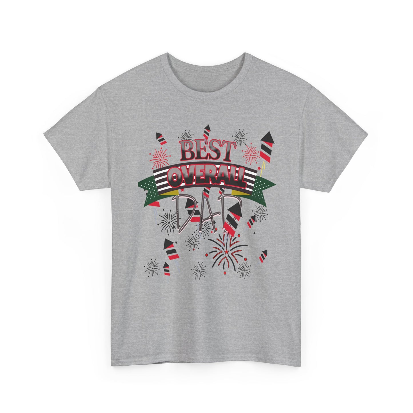 "BEST OVERALL DAD" Unisex Heavy Cotton Tee