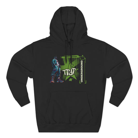 Urban Trap Fleece Hoodie - Graffiti Style Streetwear for Hip-Hop Fans