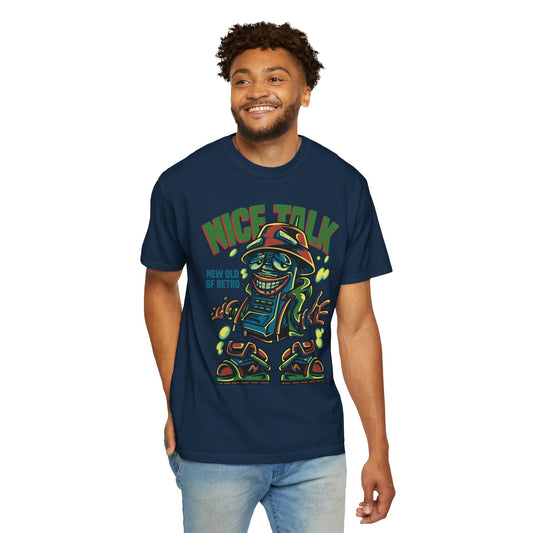 Retro Graphic T-Shirt, Fun Casual Wear, Gift for Friends, Streetwear Style, Summer Essentials, Nice Talk Design