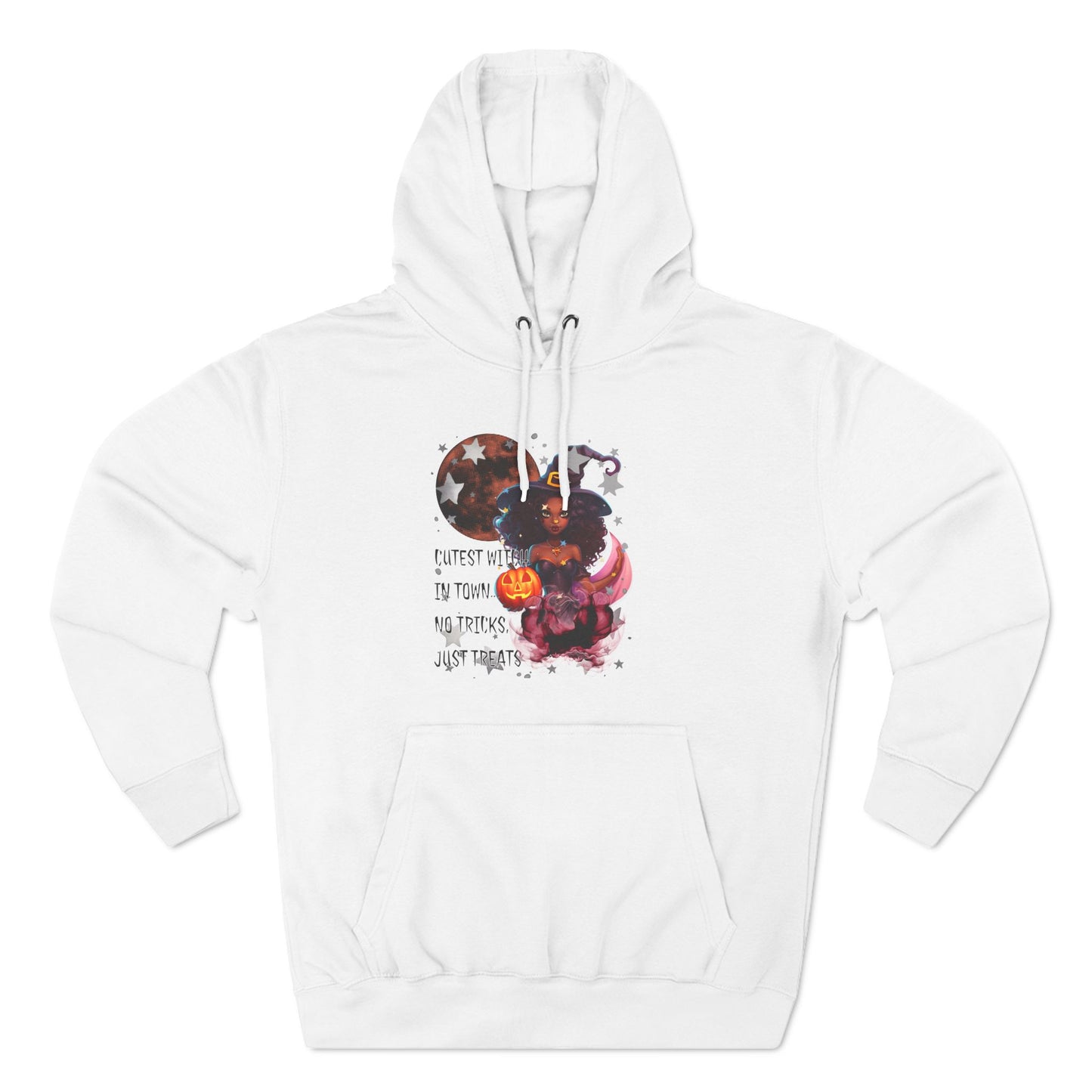 "Cutest Witch"Three-Panel Fleece Hoodie