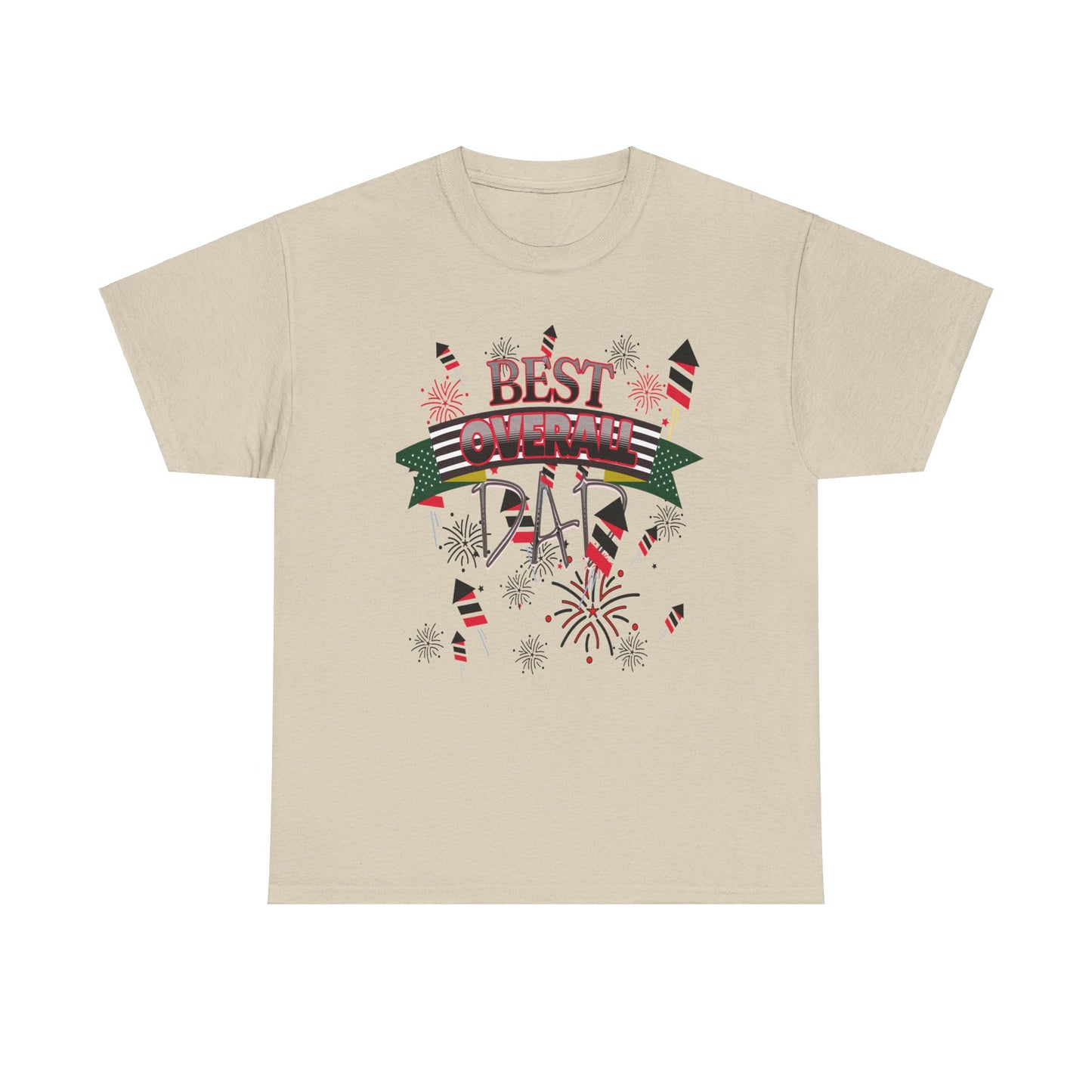 "BEST OVERALL DAD" Unisex Heavy Cotton Tee