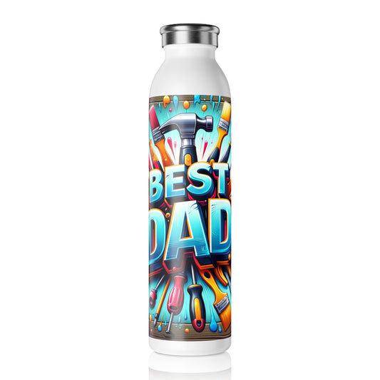 "BEST DAD" Slim Water Bottle