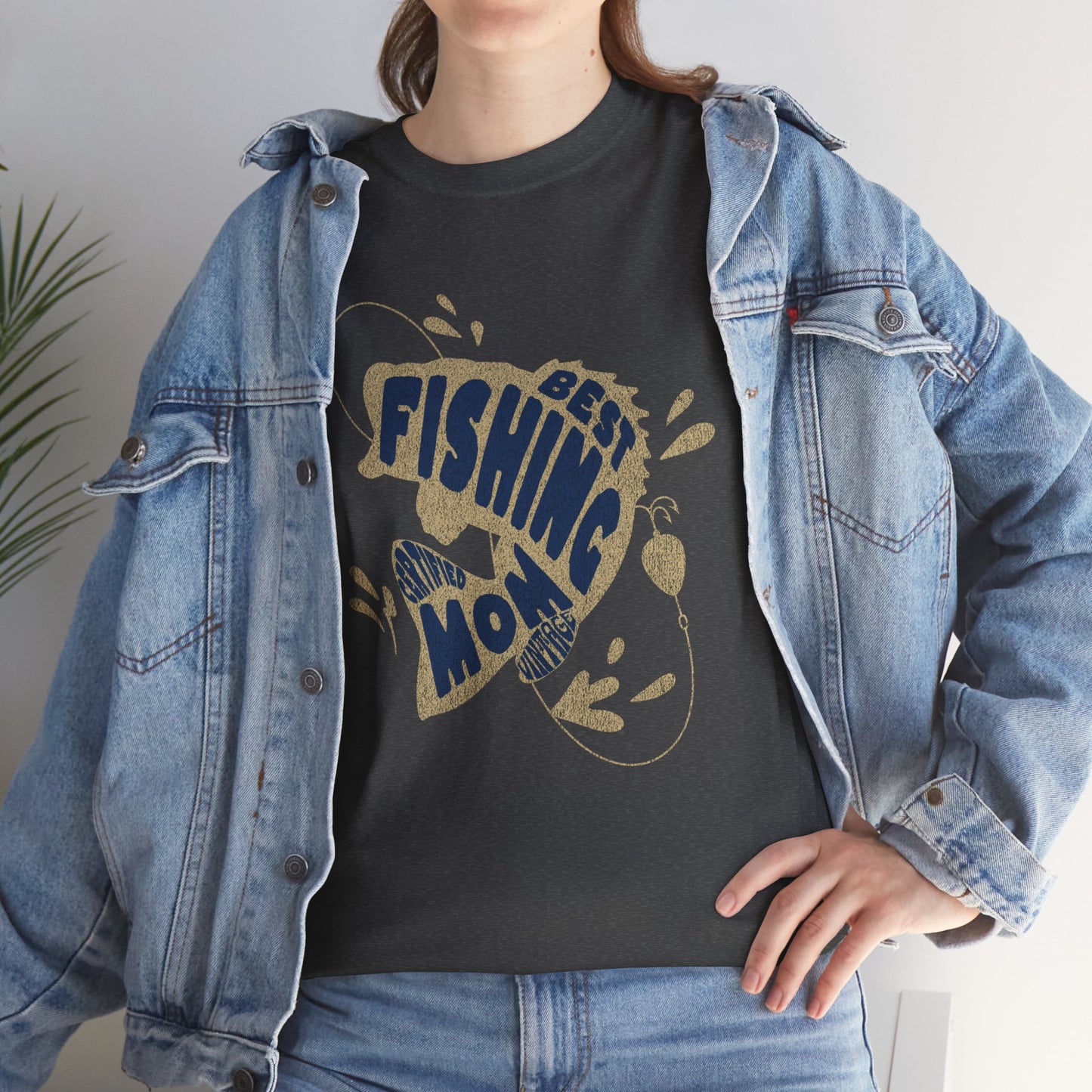 "CERTIFIEDFIED FISHING MOM" Unisex Heavy Cotton Tee