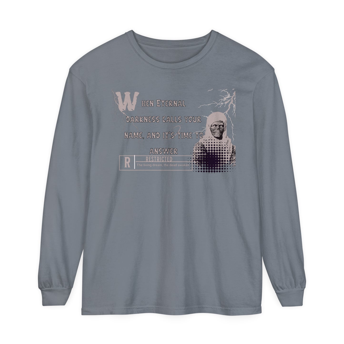 Long Sleeve T-Shirt - Eternal Darkness Call Your Name Graphic