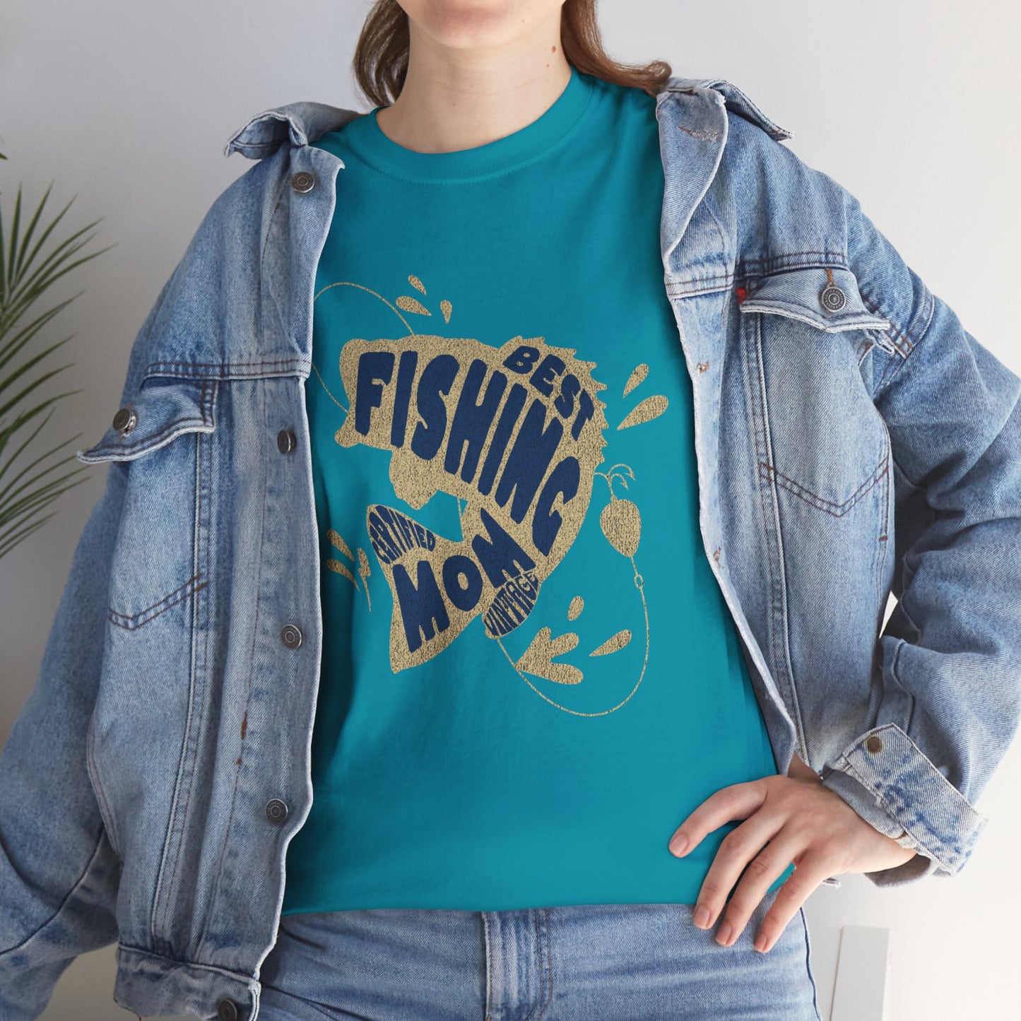 "CERTIFIEDFIED FISHING MOM" Unisex Heavy Cotton Tee